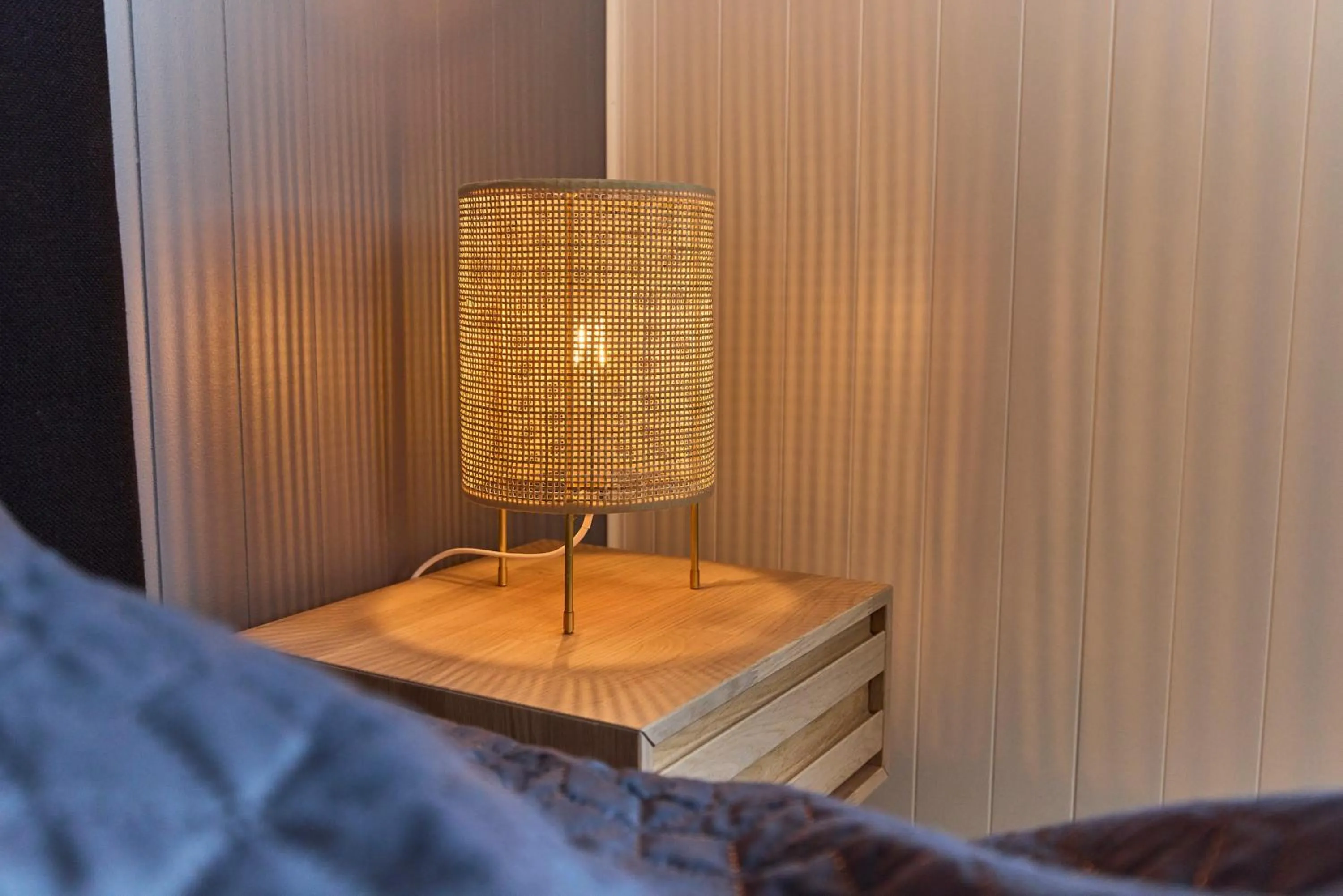 Bedroom in Lofoten panorama luxury home with sauna in Reine