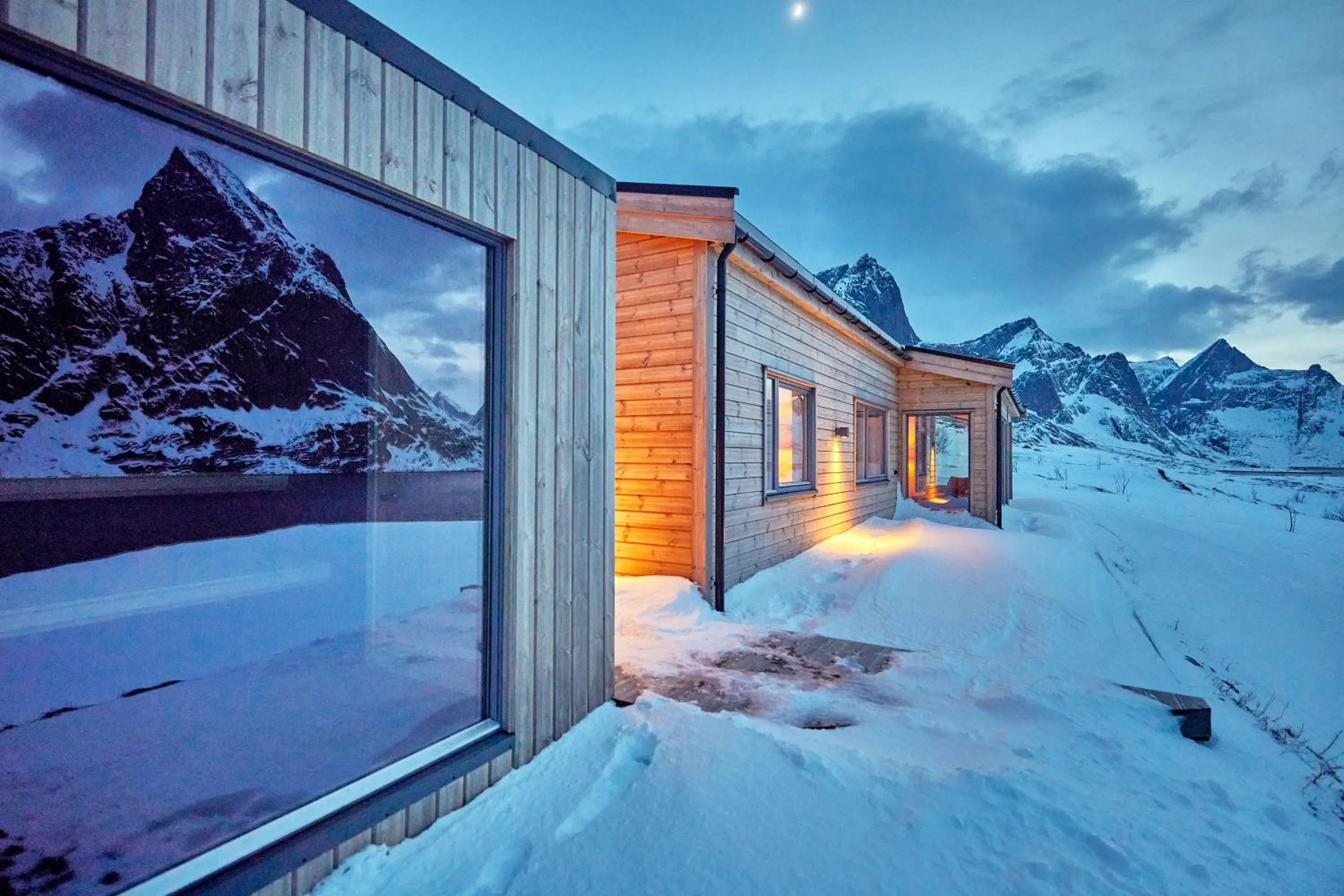 Property building in Lofoten panorama luxury home with sauna in Reine