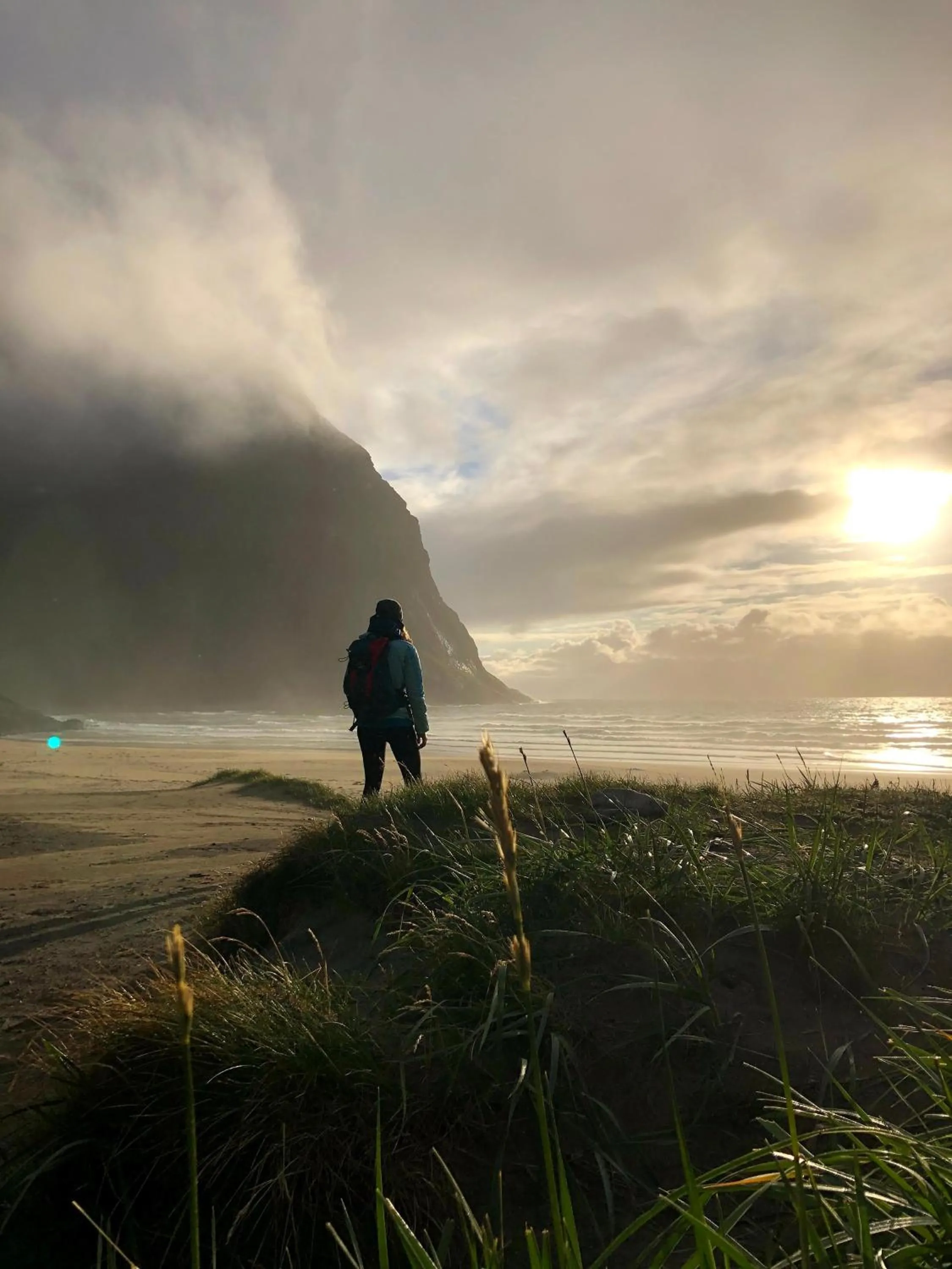 Beach in Lofoten panorama luxury home with sauna in Reine