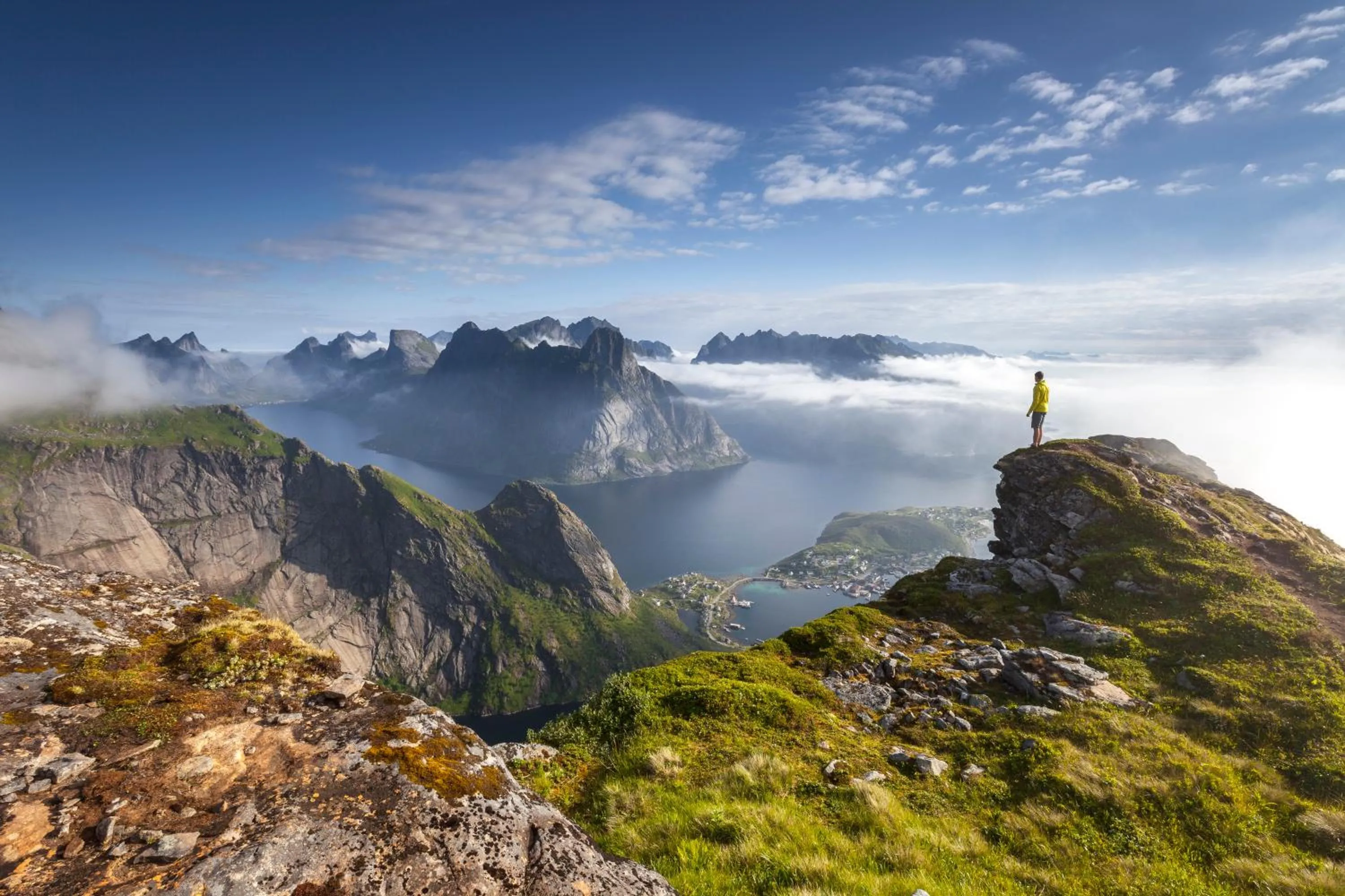 Nearby landmark in Lofoten panorama luxury home with sauna in Reine