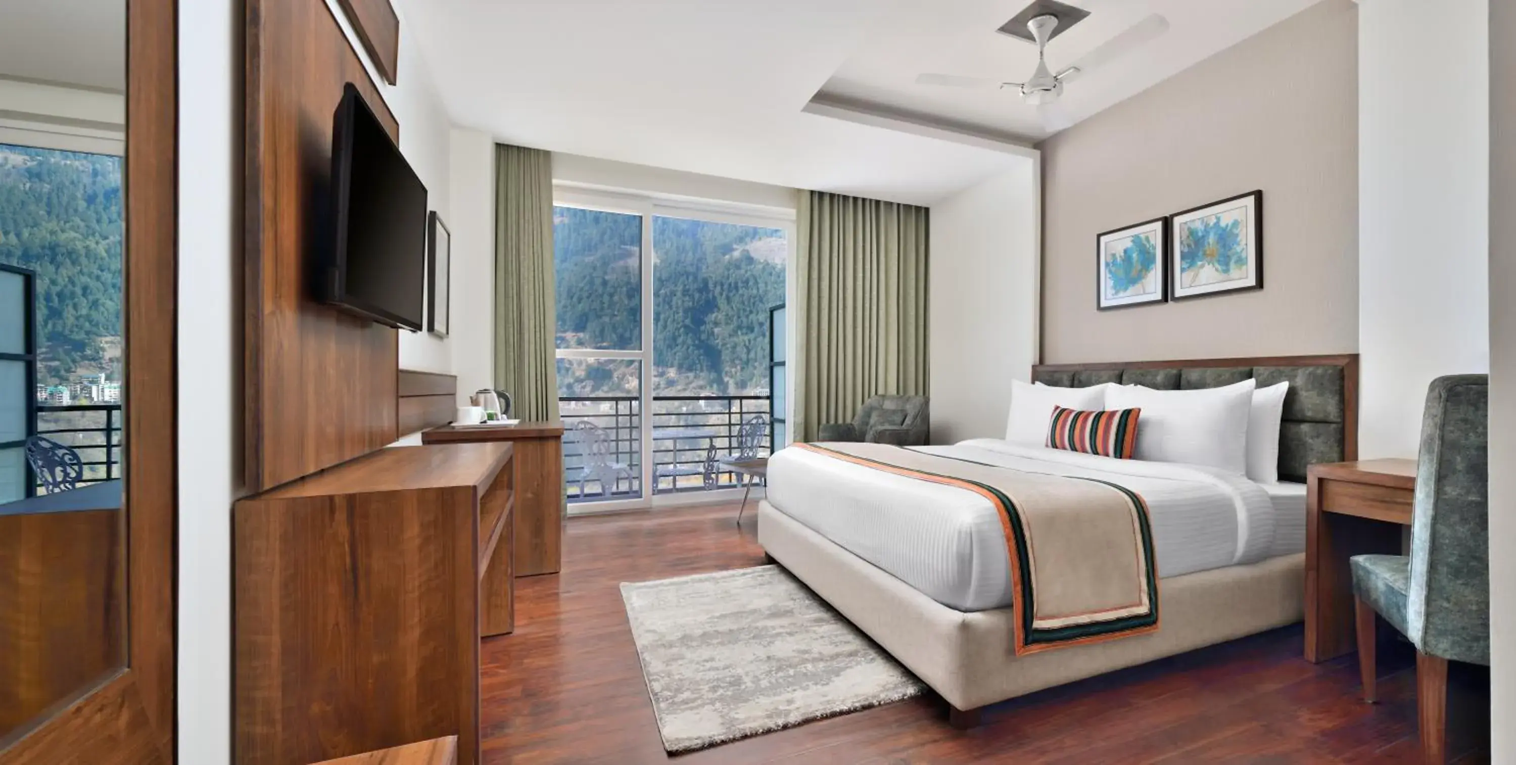 Bed in juSTa Grand View Resort & Spa, Manali Bed in juSTa Grand View Resort & Spa, Manali