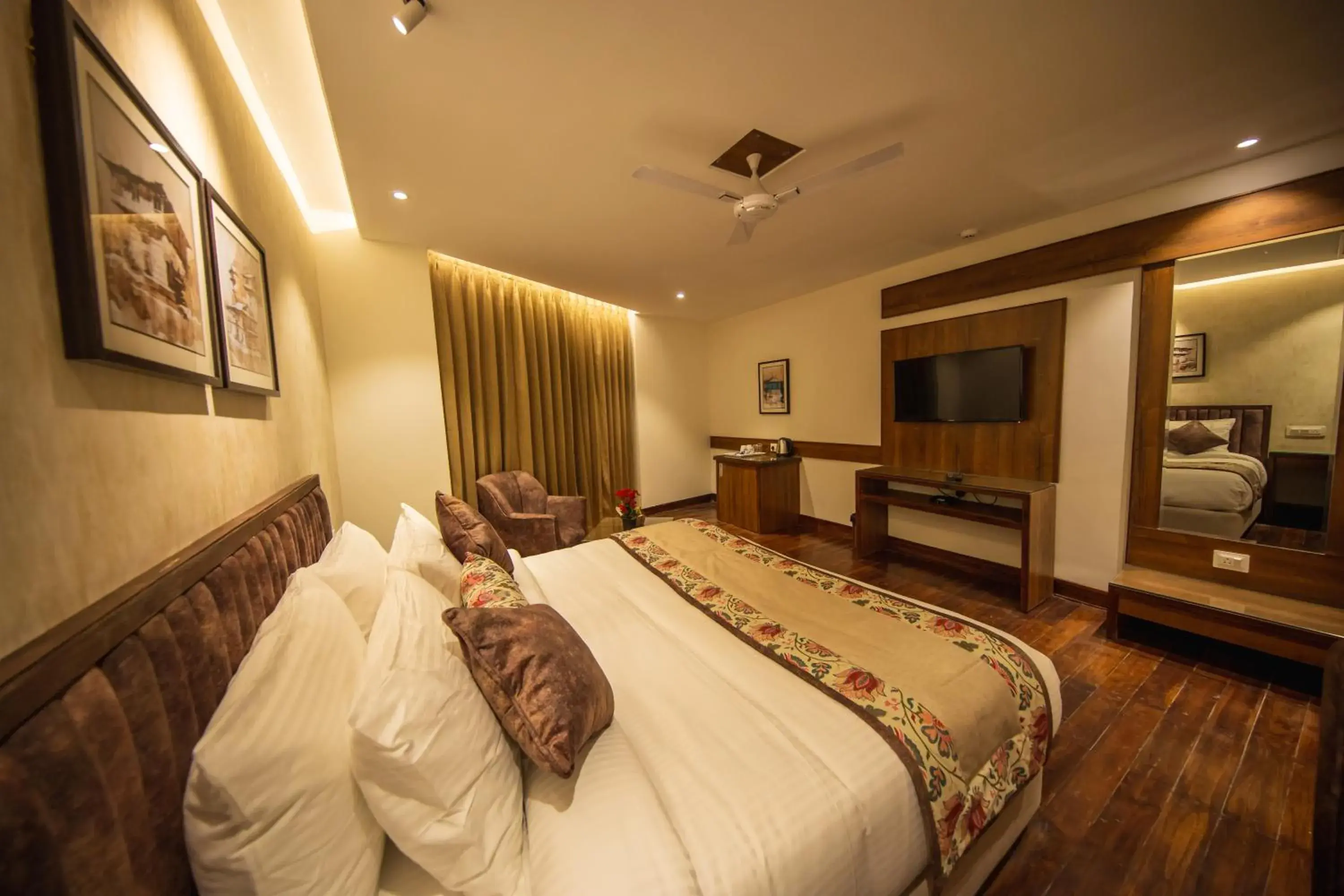 Bed in juSTa Grand View Resort & Spa, Manali Bed in juSTa Grand View Resort & Spa, Manali