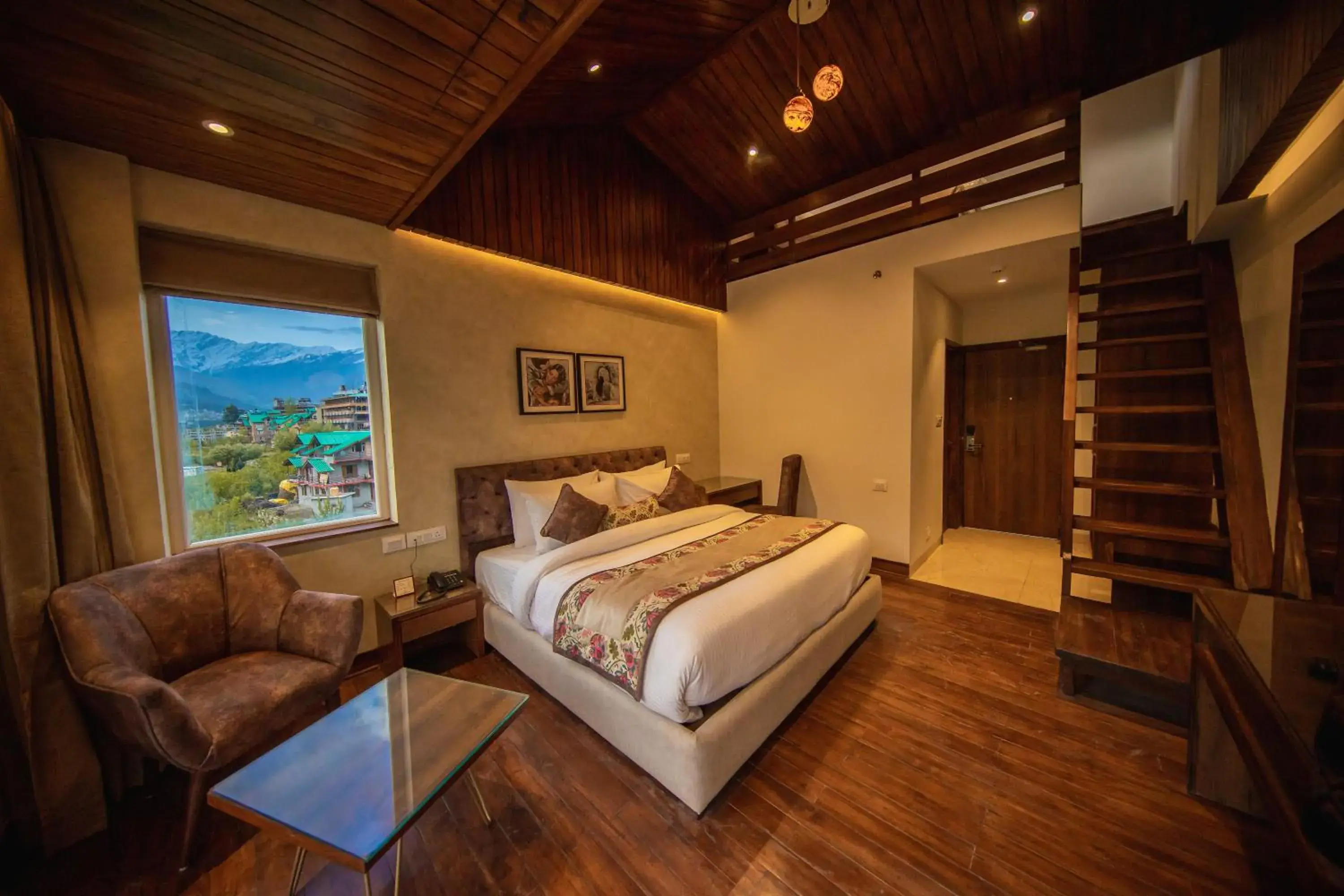 Bed in juSTa Grand View Resort & Spa, Manali Bed in juSTa Grand View Resort & Spa, Manali