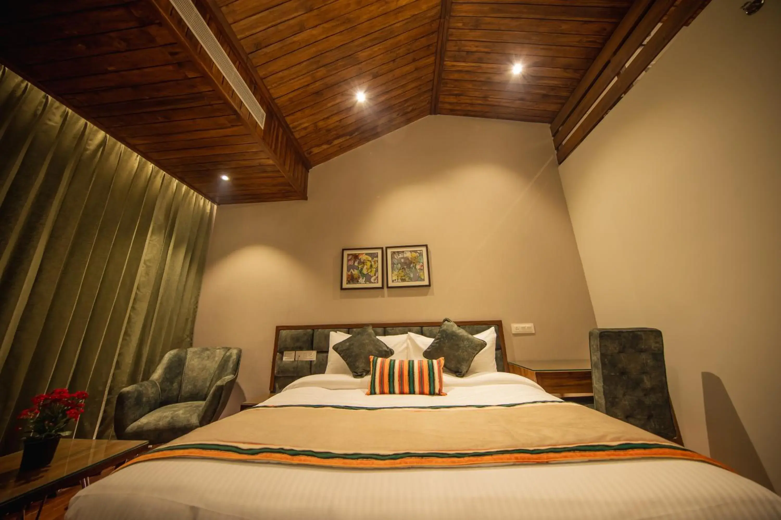Bed in juSTa Grand View Resort & Spa, Manali Bed in juSTa Grand View Resort & Spa, Manali