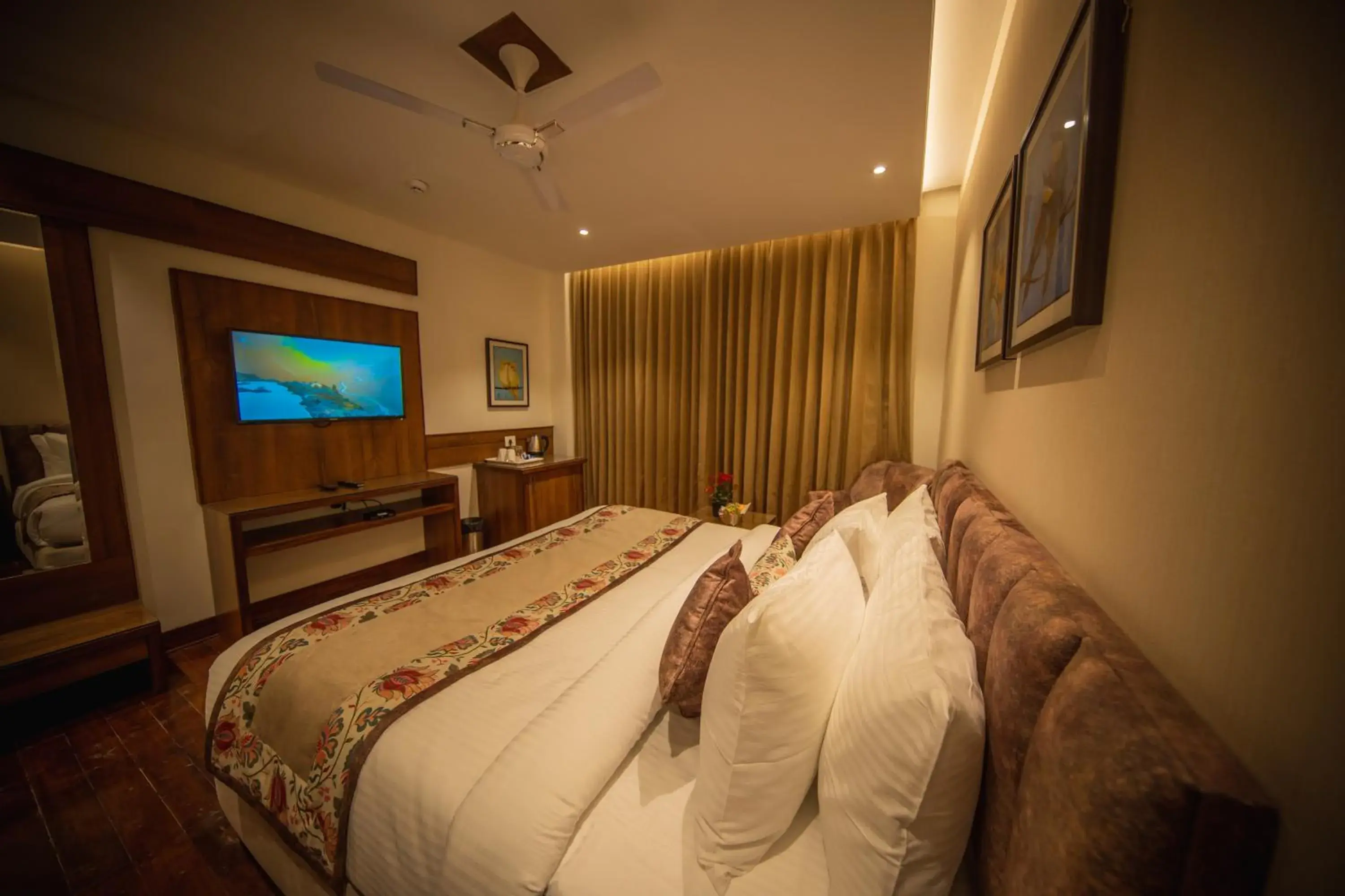 Bed in juSTa Grand View Resort & Spa, Manali Bed in juSTa Grand View Resort & Spa, Manali