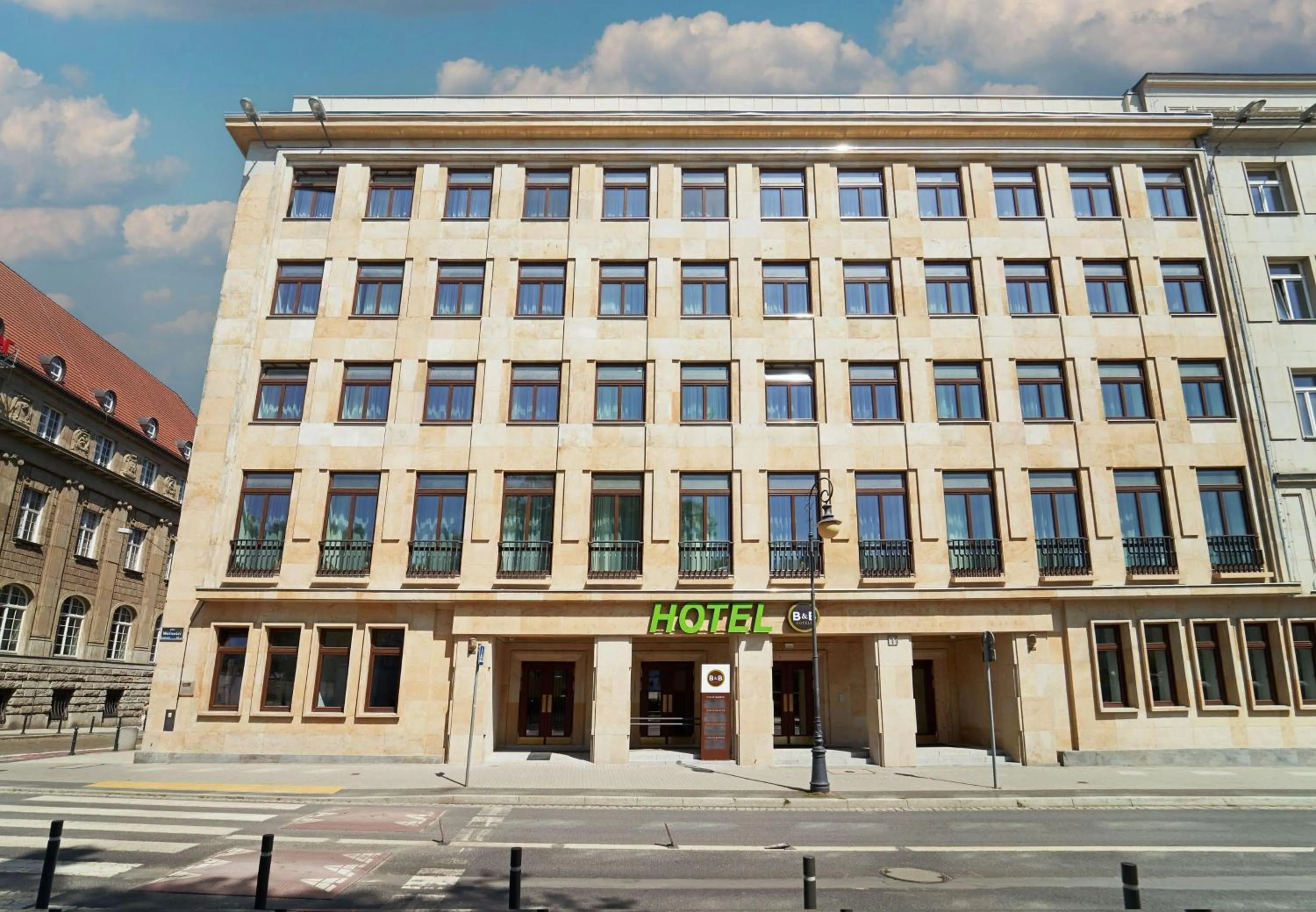 Property building in B&B Hotel Poznań Old Town