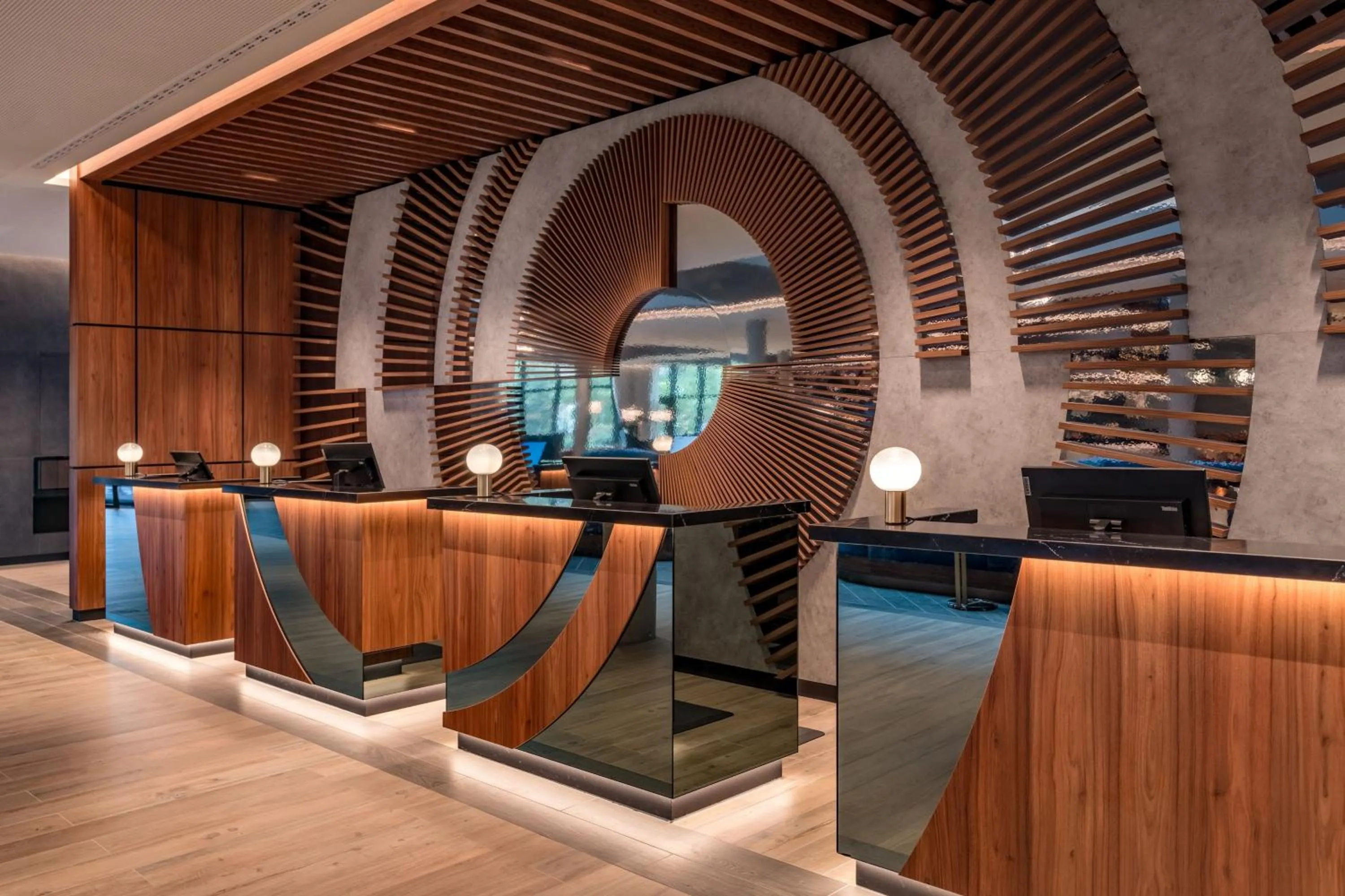 Lobby or reception in Geneva Marriott Hotel