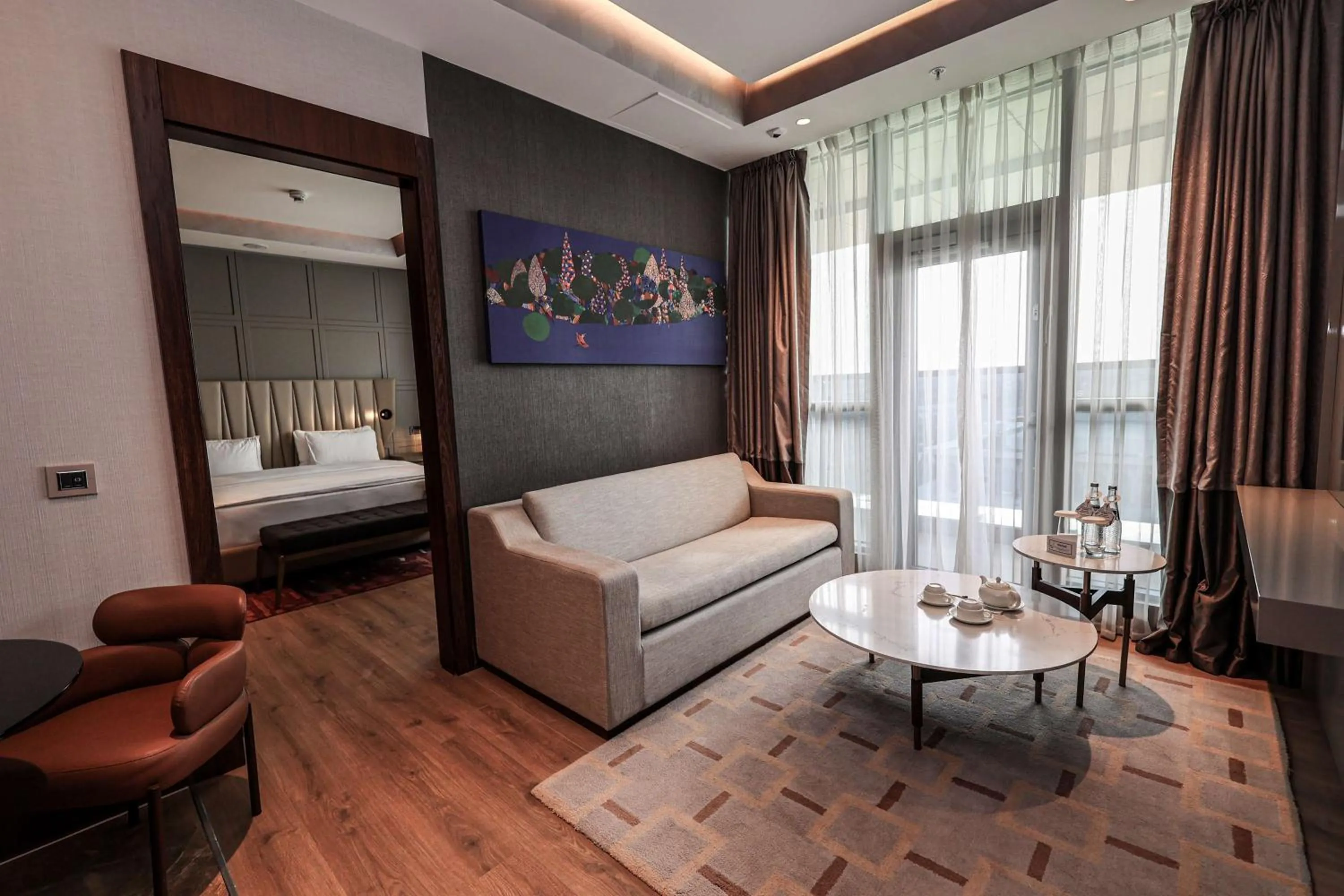 Living room, Bed in Hilton Samarkand Regency