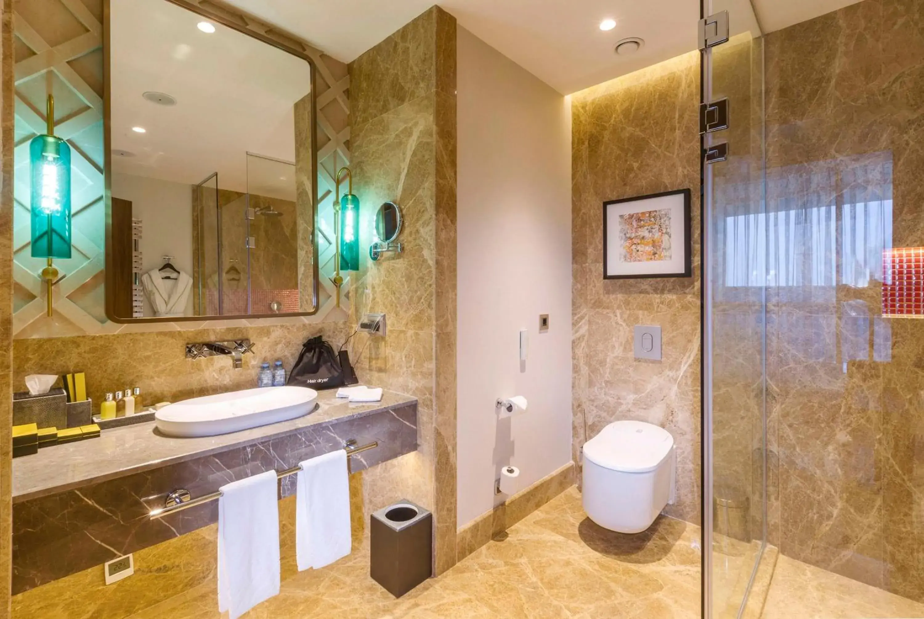 Bathroom in Hilton Samarkand Regency Bathroom in Hilton Samarkand Regency