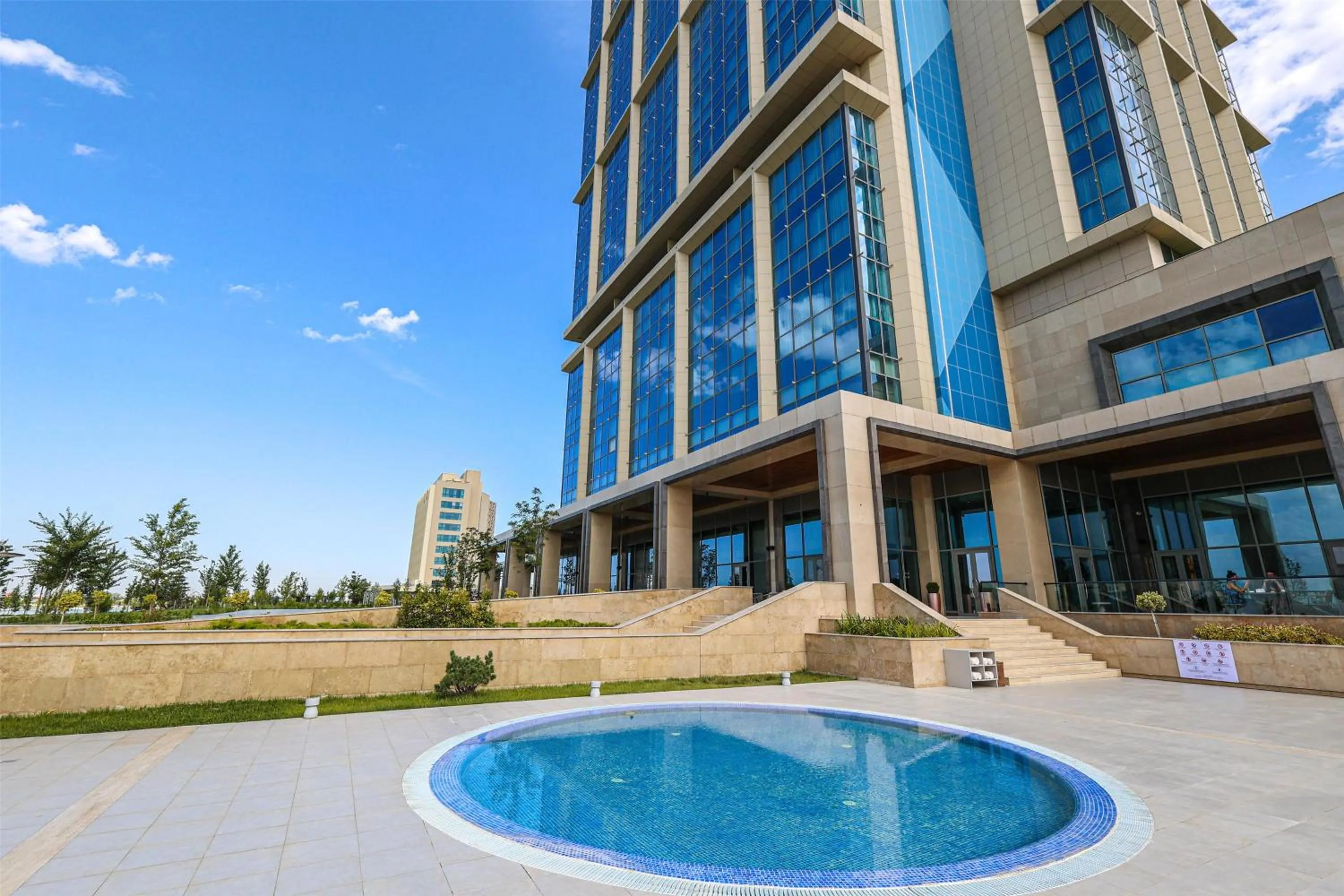 Pool view in Hilton Samarkand Regency