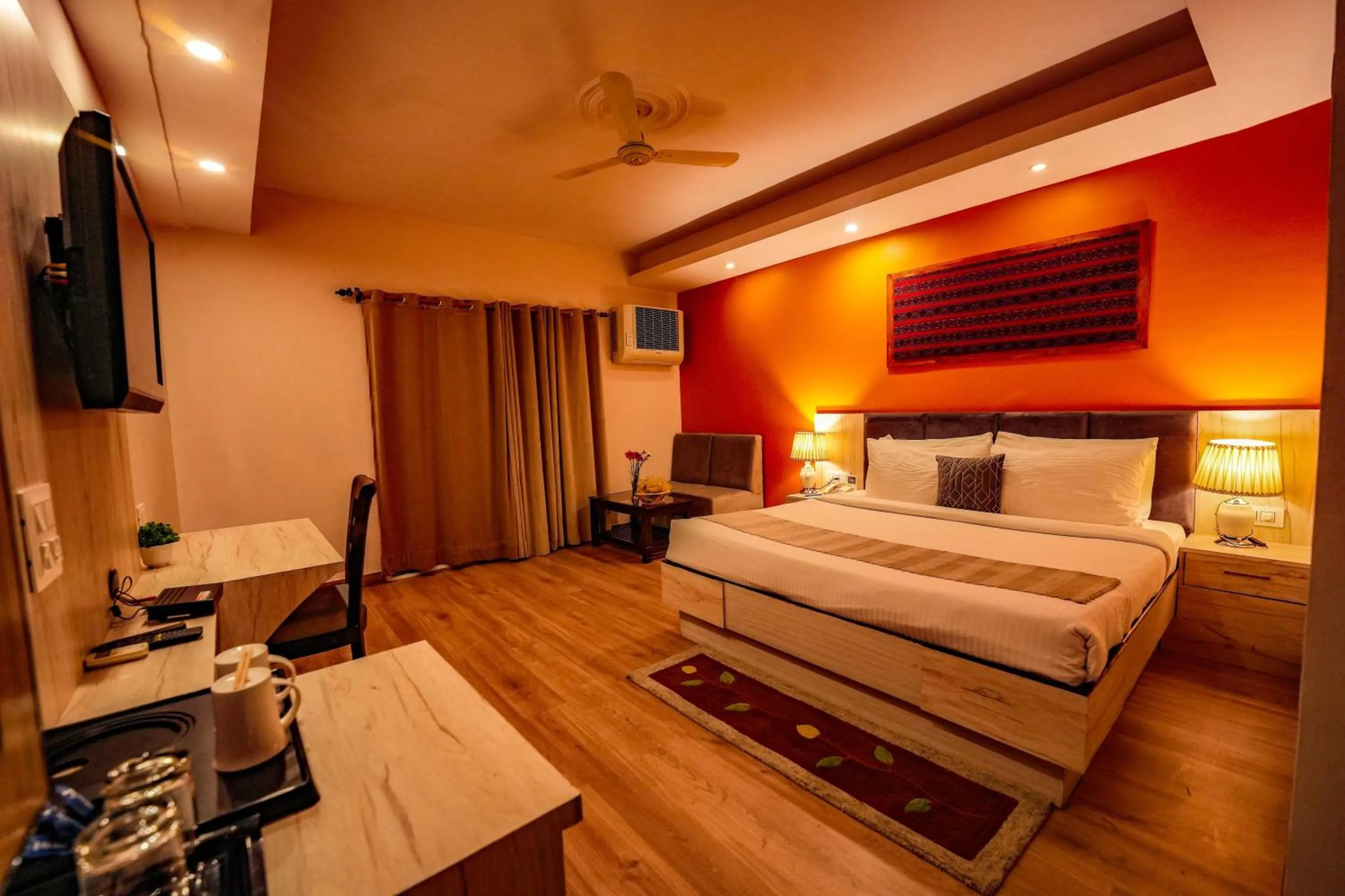 Communal lounge/ TV room, Bed in Hotel 360 by D'Polo Dharamshala