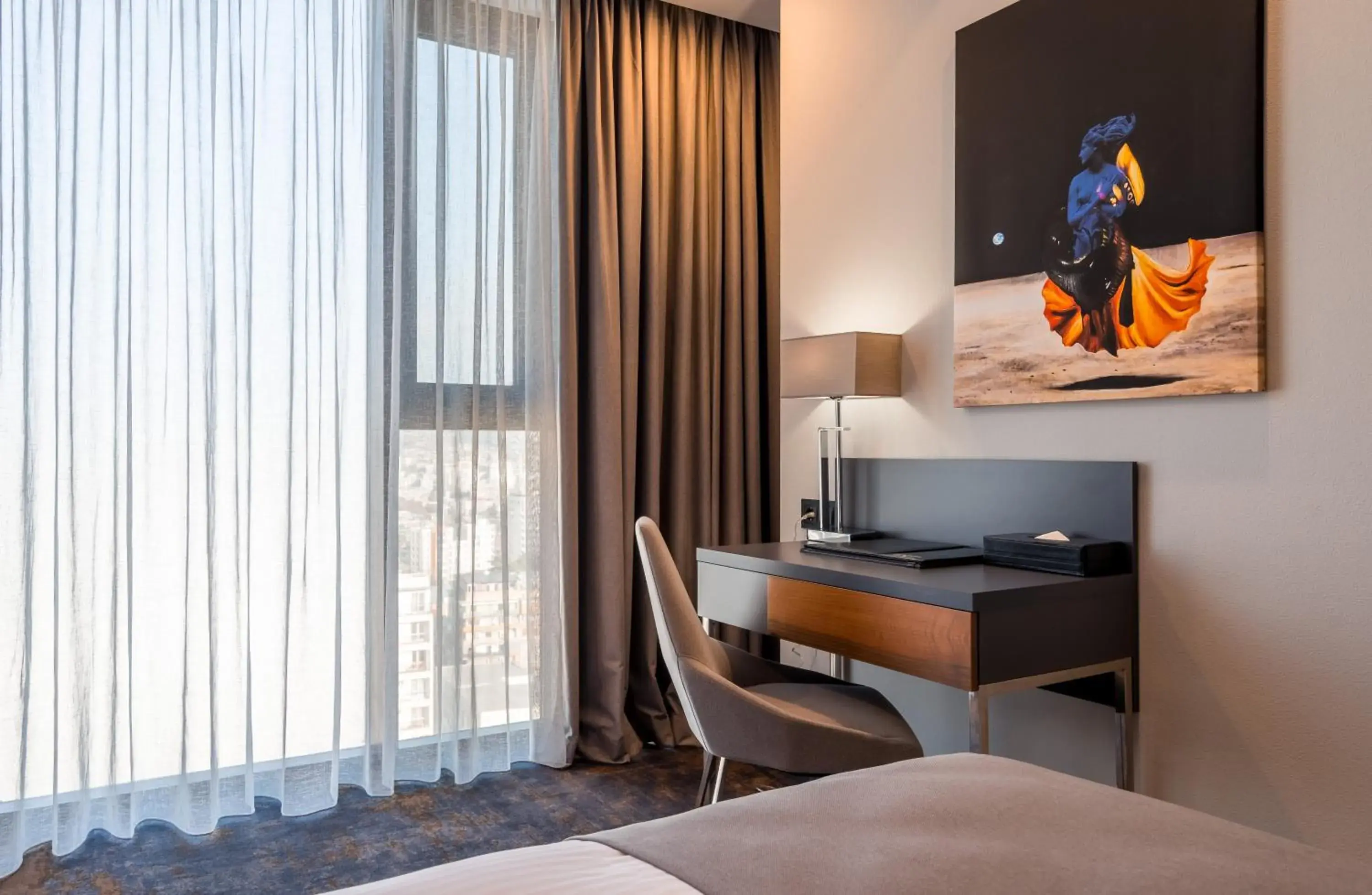 View (from property/room), Bed in Onyx City Center View (from property/room), Bed in Onyx City Center