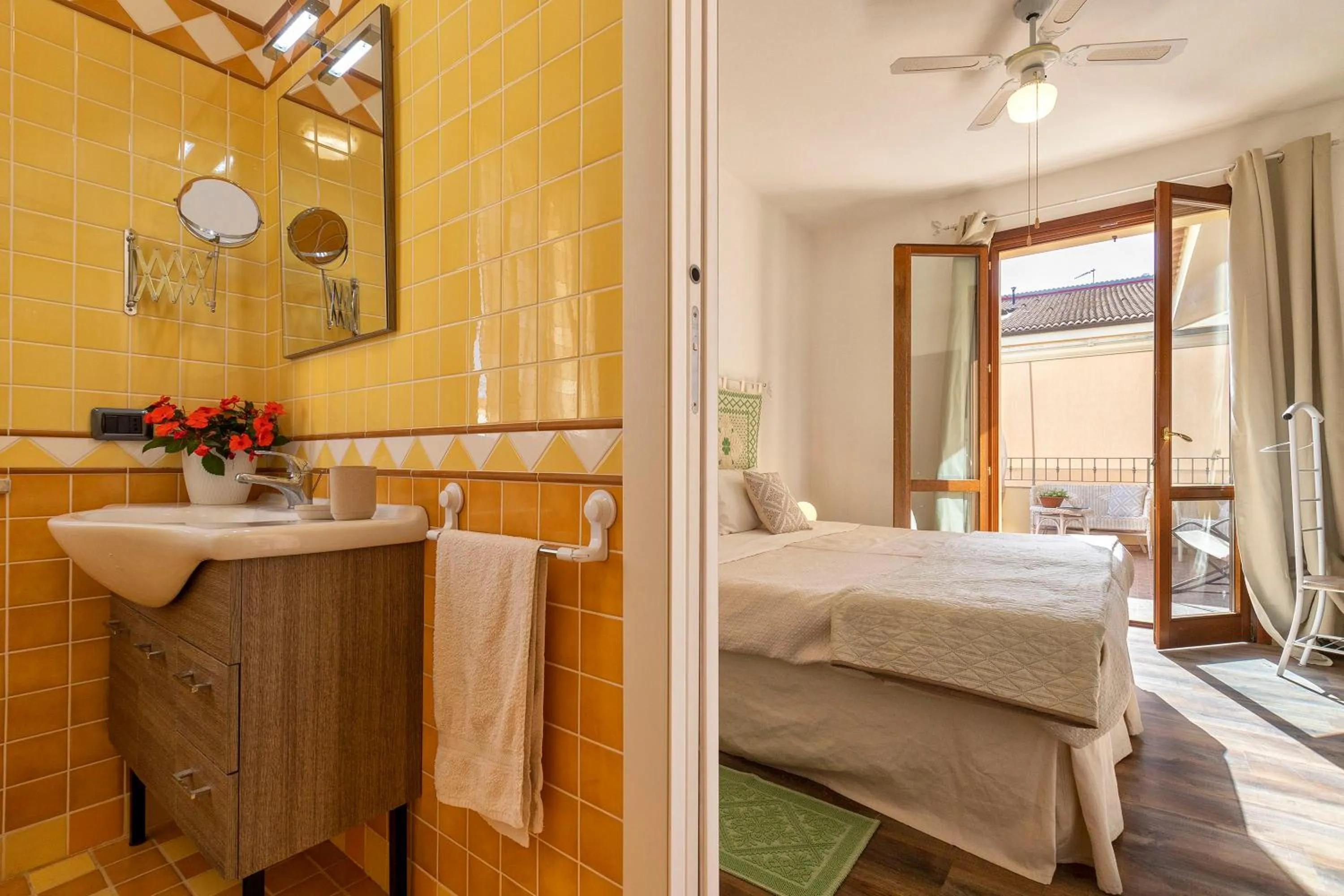 Bathroom, Bed in Sardinia Guest House - Adults Only