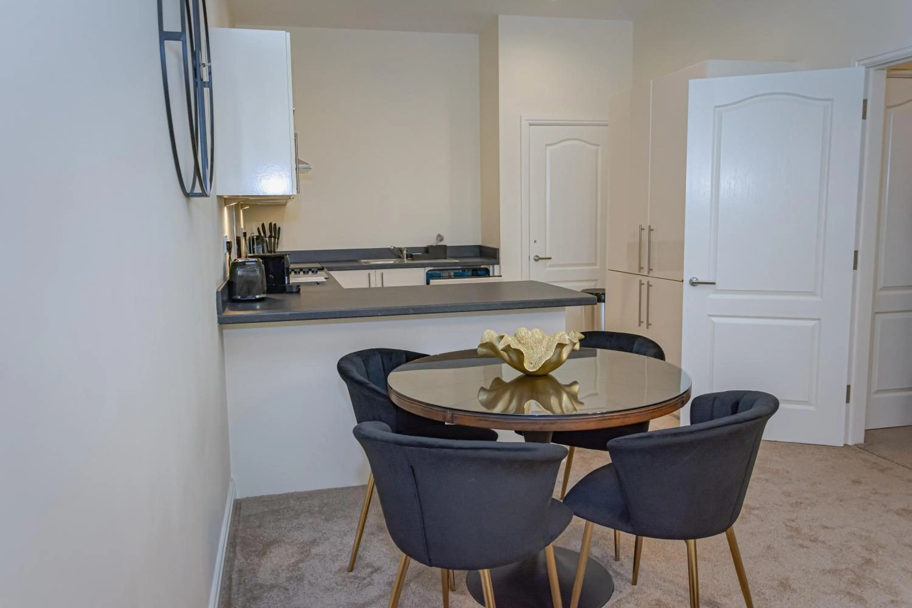 Kitchen or kitchenette in Mode Apartments Winter Gardens Blackpool