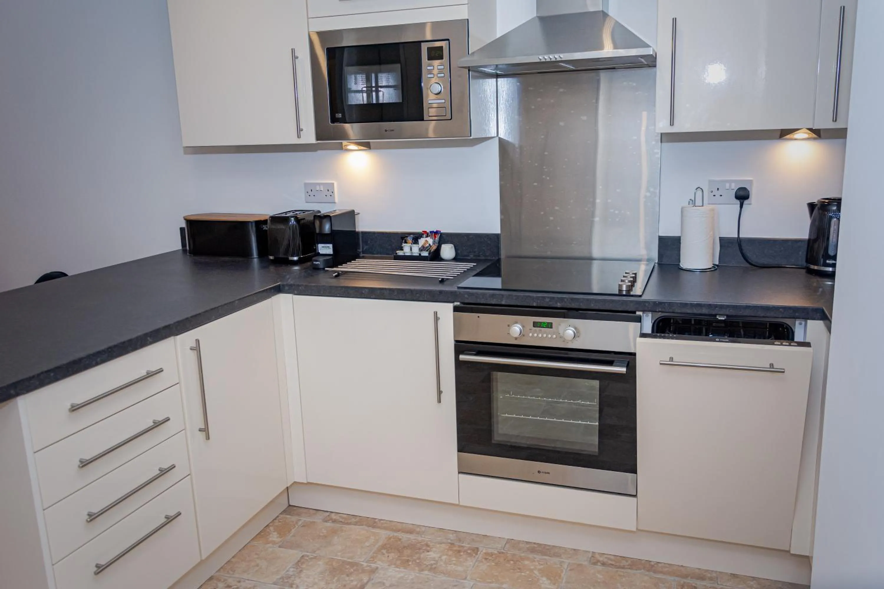 Kitchen or kitchenette in Mode Apartments Winter Gardens Blackpool