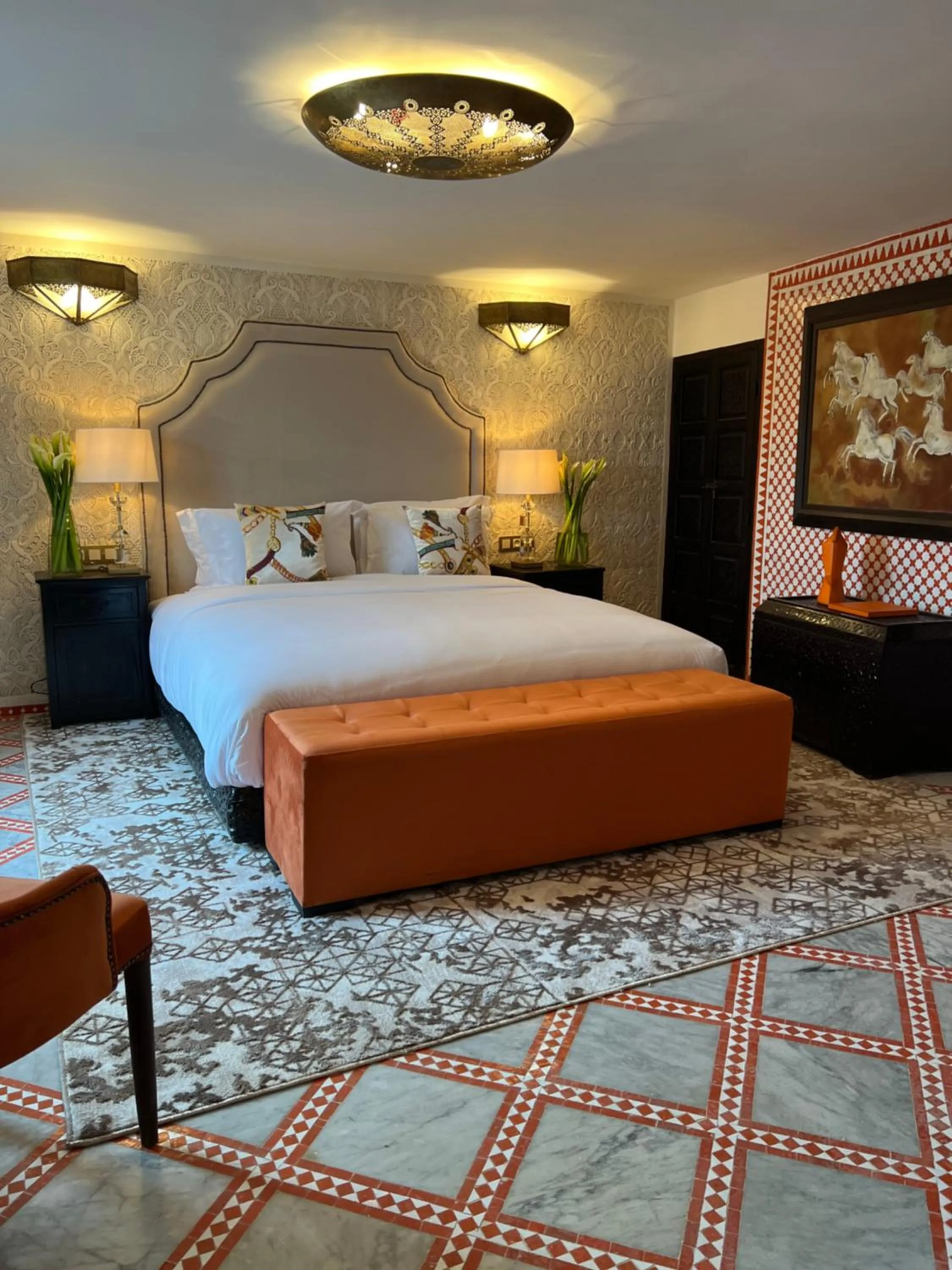 Bed in Palais De Fès Suites & Spa