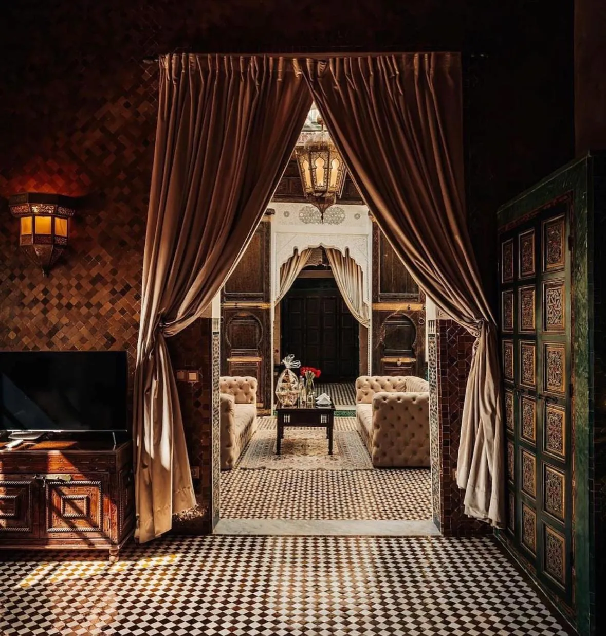 Bed in Palais De Fès Suites & Spa