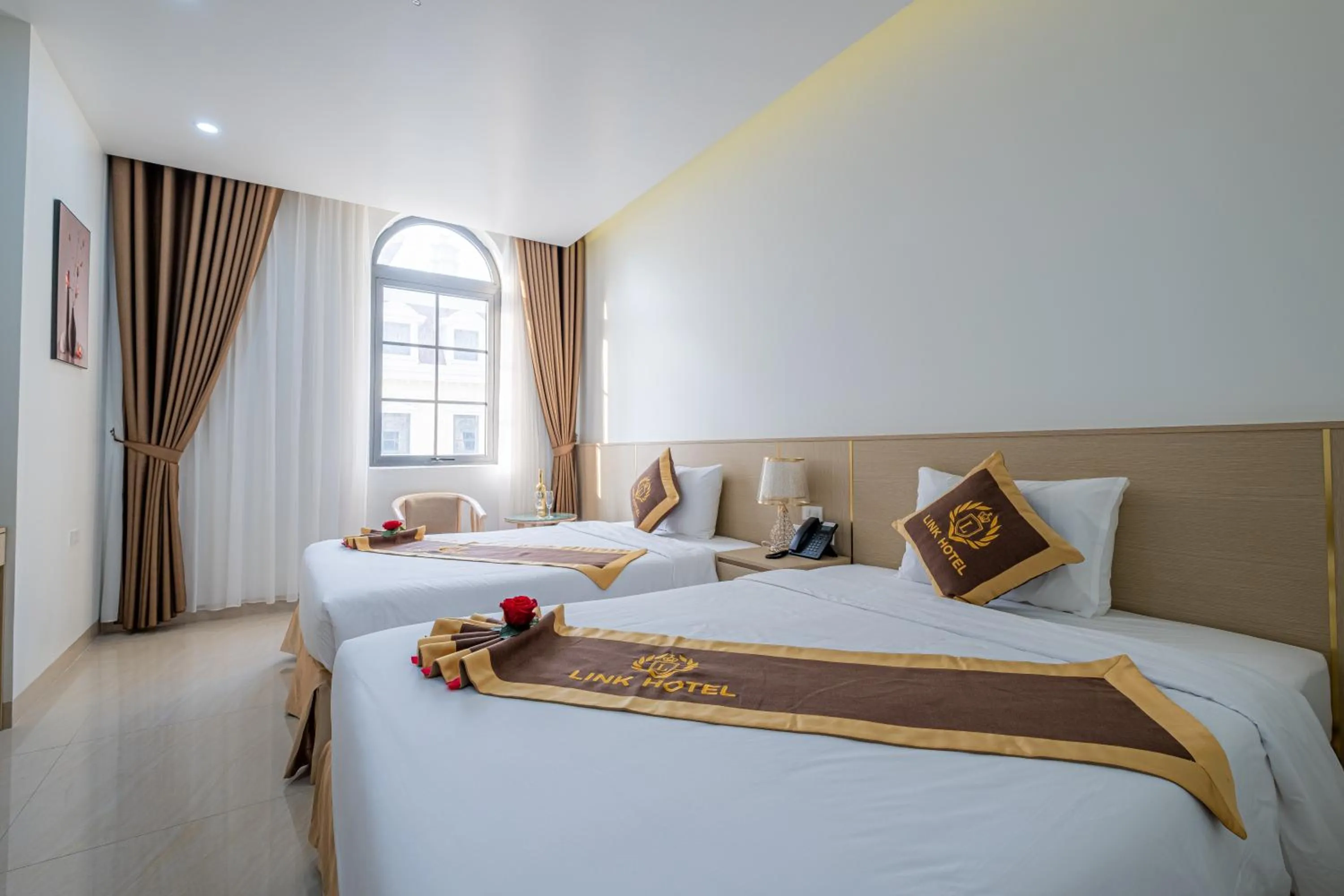 Bed in LINK HOTEL Ha Long