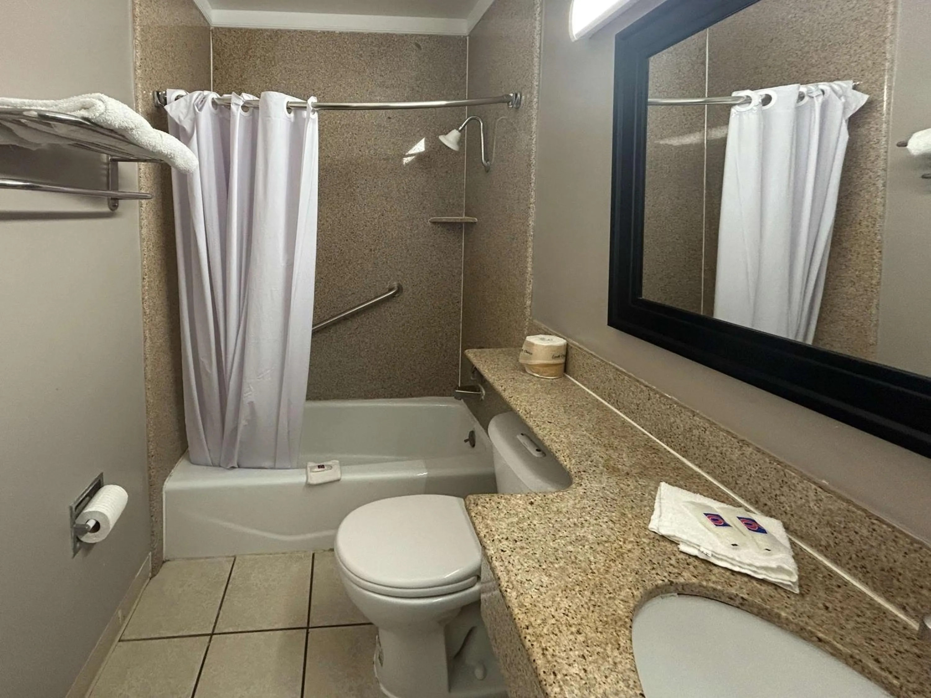 Bathroom in Motel 6 Buena Park, CA Anaheim Near Maingate Knotts