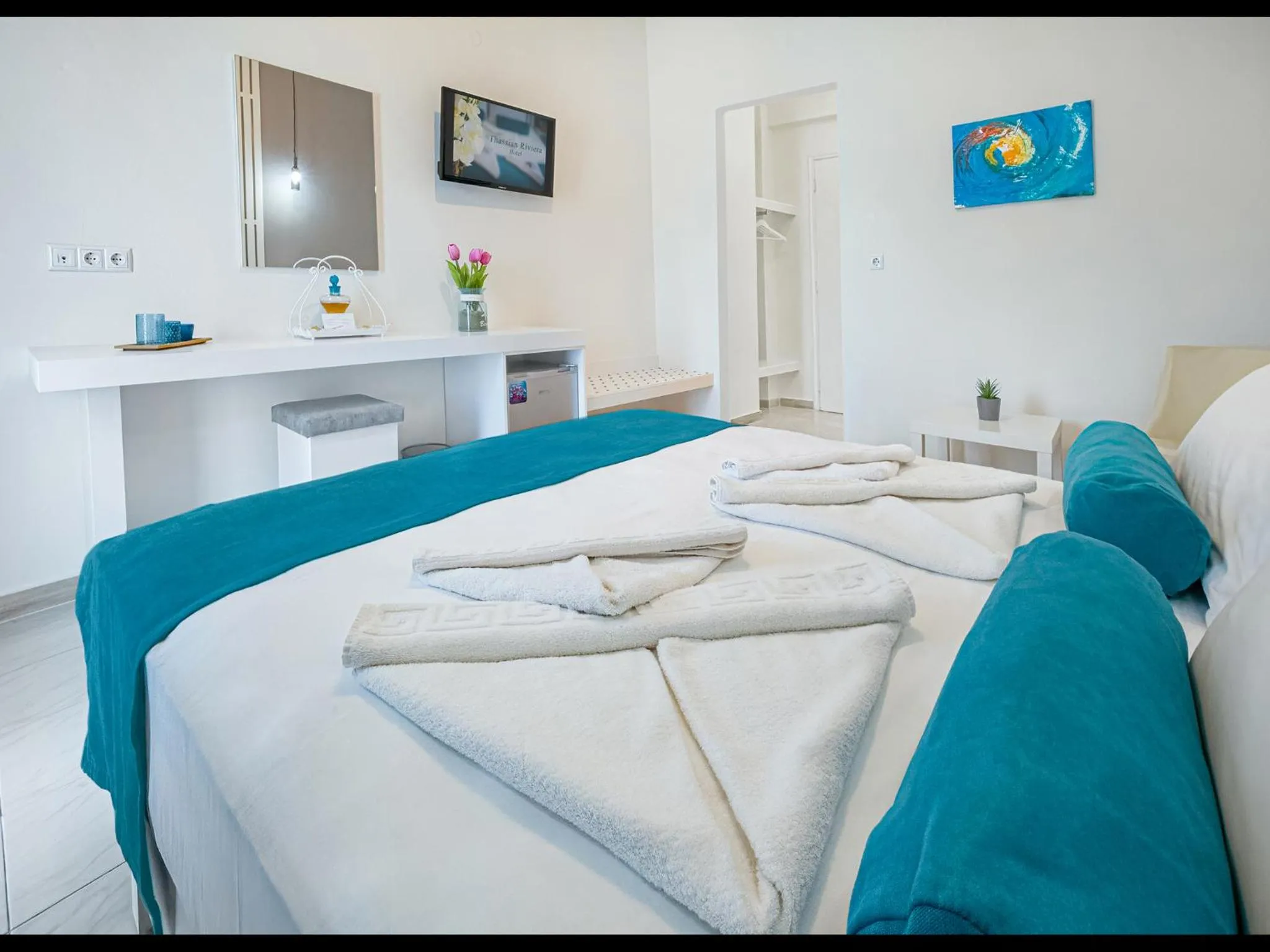 Photo of the whole room, Bed in Thassian Riviera Hotel