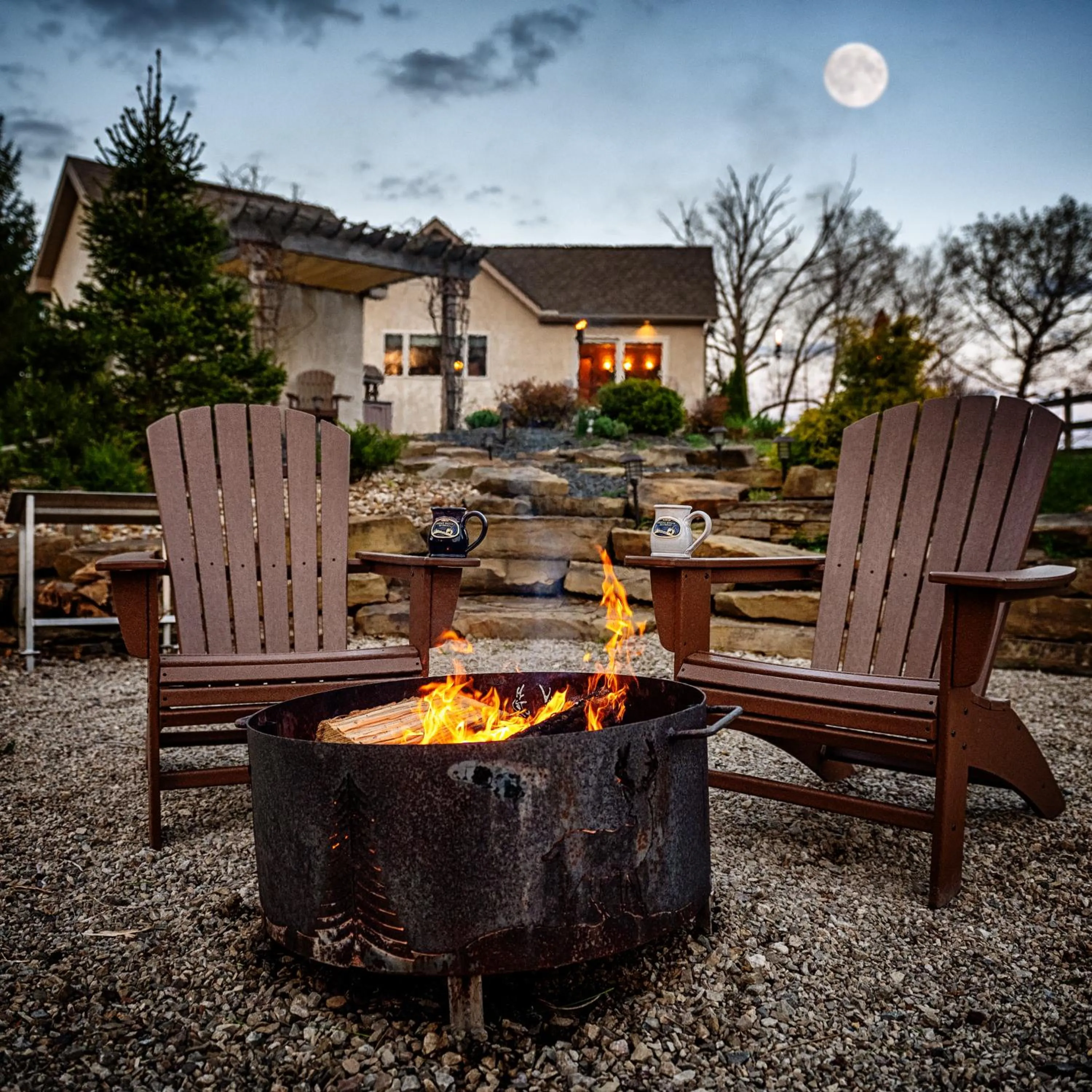 Seating area in Cherry Ridge Retreat Luxury Cabins