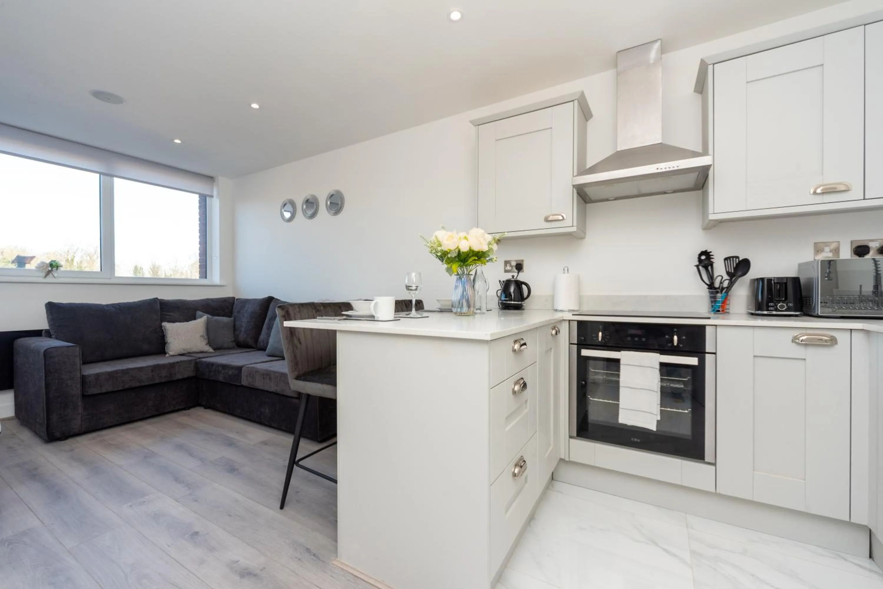 Kitchen or kitchenette, Kitchen/Kitchenette in Modern Apartments in Kings Lynn with Free Wi-Fi
