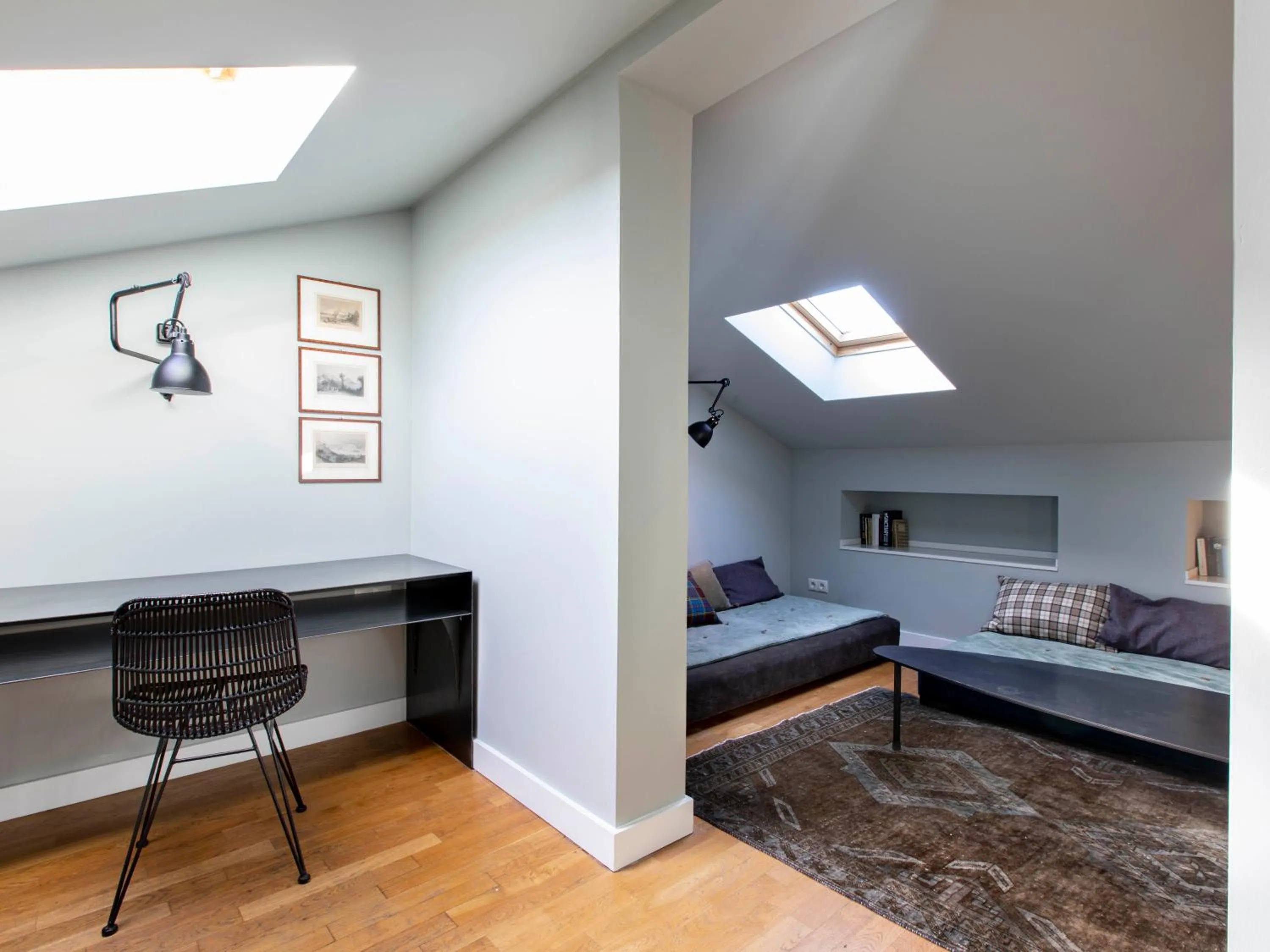 Living room, Bed in Gorki Apartments