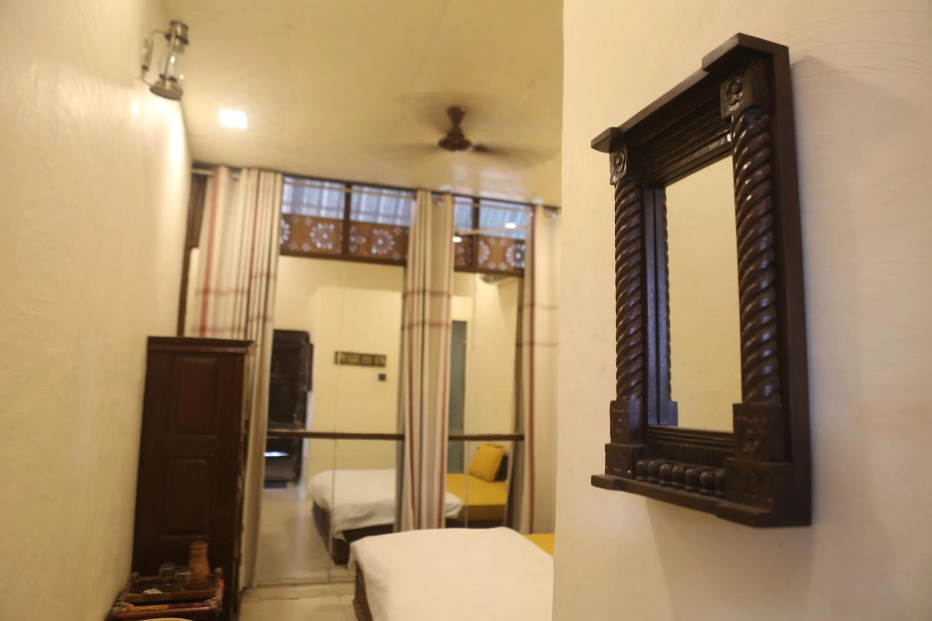 Bedroom, Bed in Vedic Dham Ganga