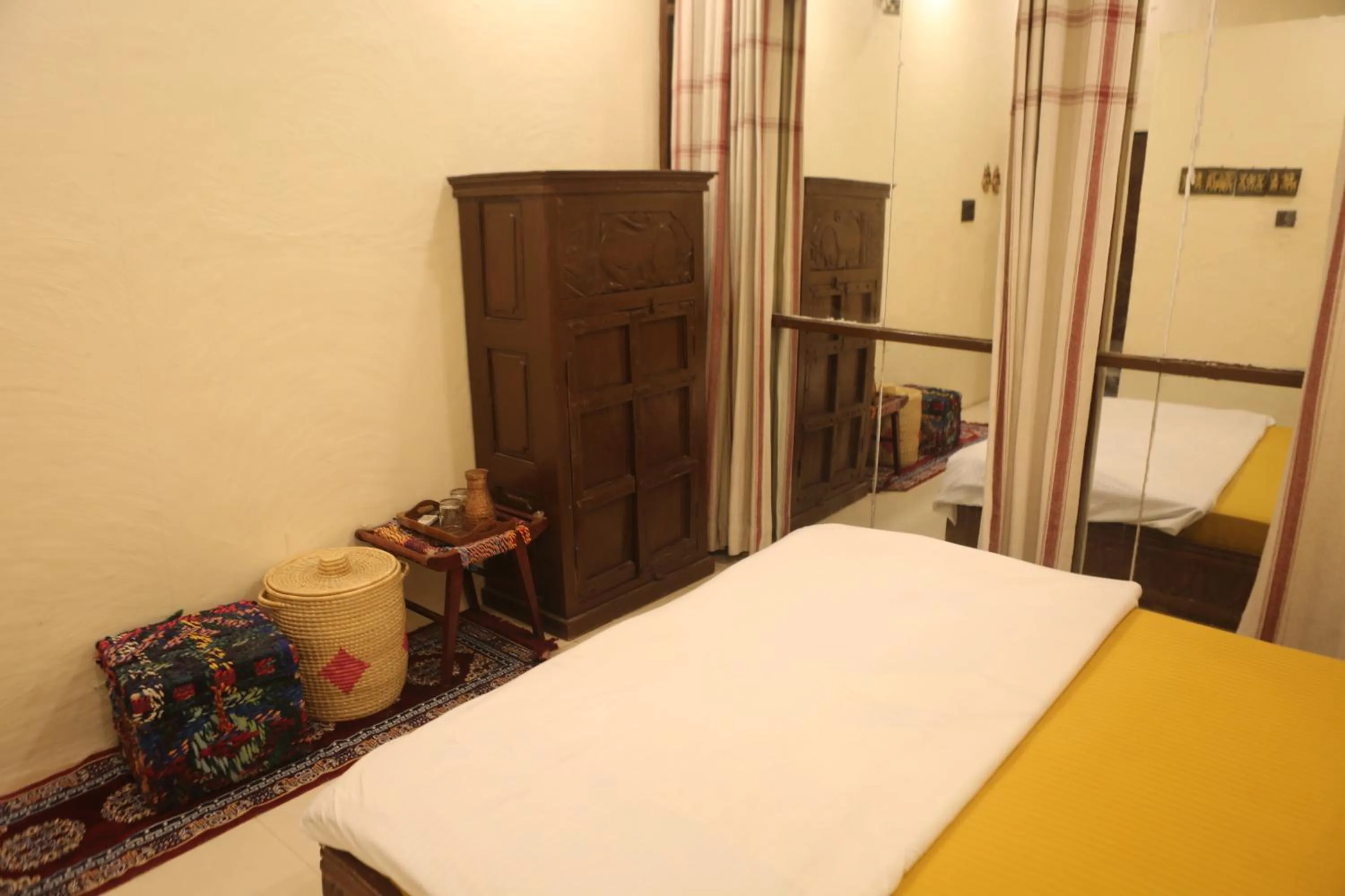 Bedroom, Bed in Vedic Dham Ganga