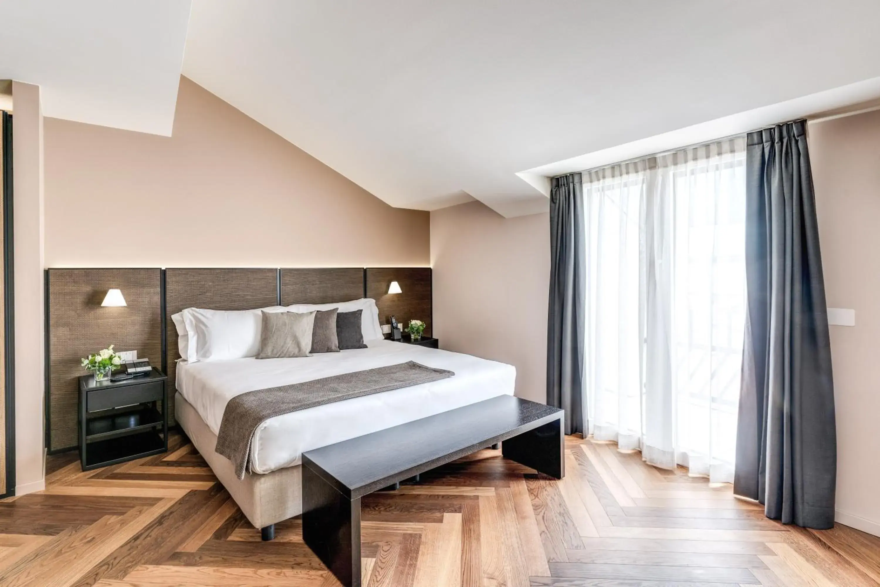 Bedroom, Bed in Plinius Lifestyle Hotel Lake Como Bedroom, Bed in Plinius Lifestyle Hotel Lake Como