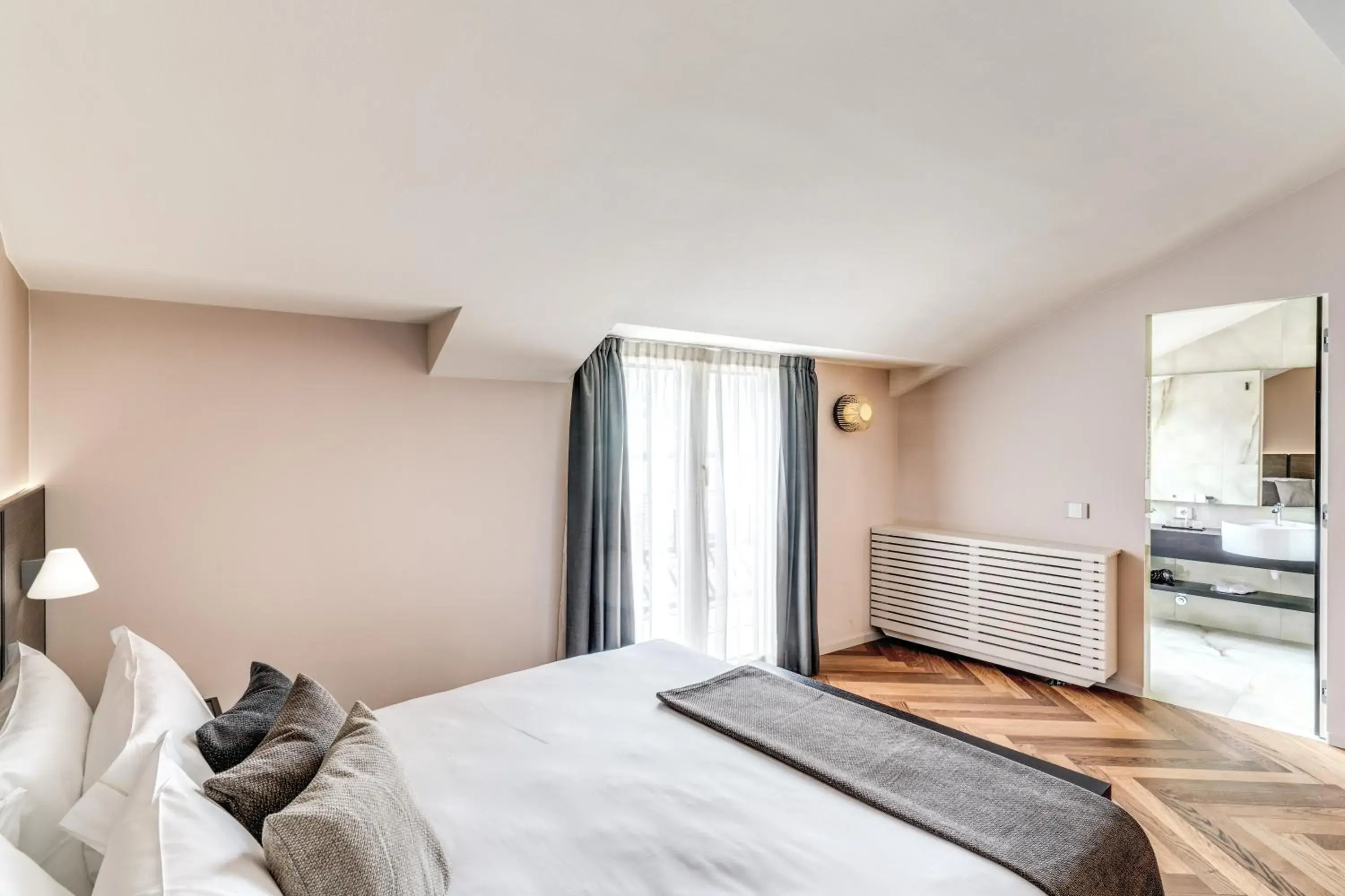 Bedroom, Bed in Plinius Lifestyle Hotel Lake Como Bedroom, Bed in Plinius Lifestyle Hotel Lake Como