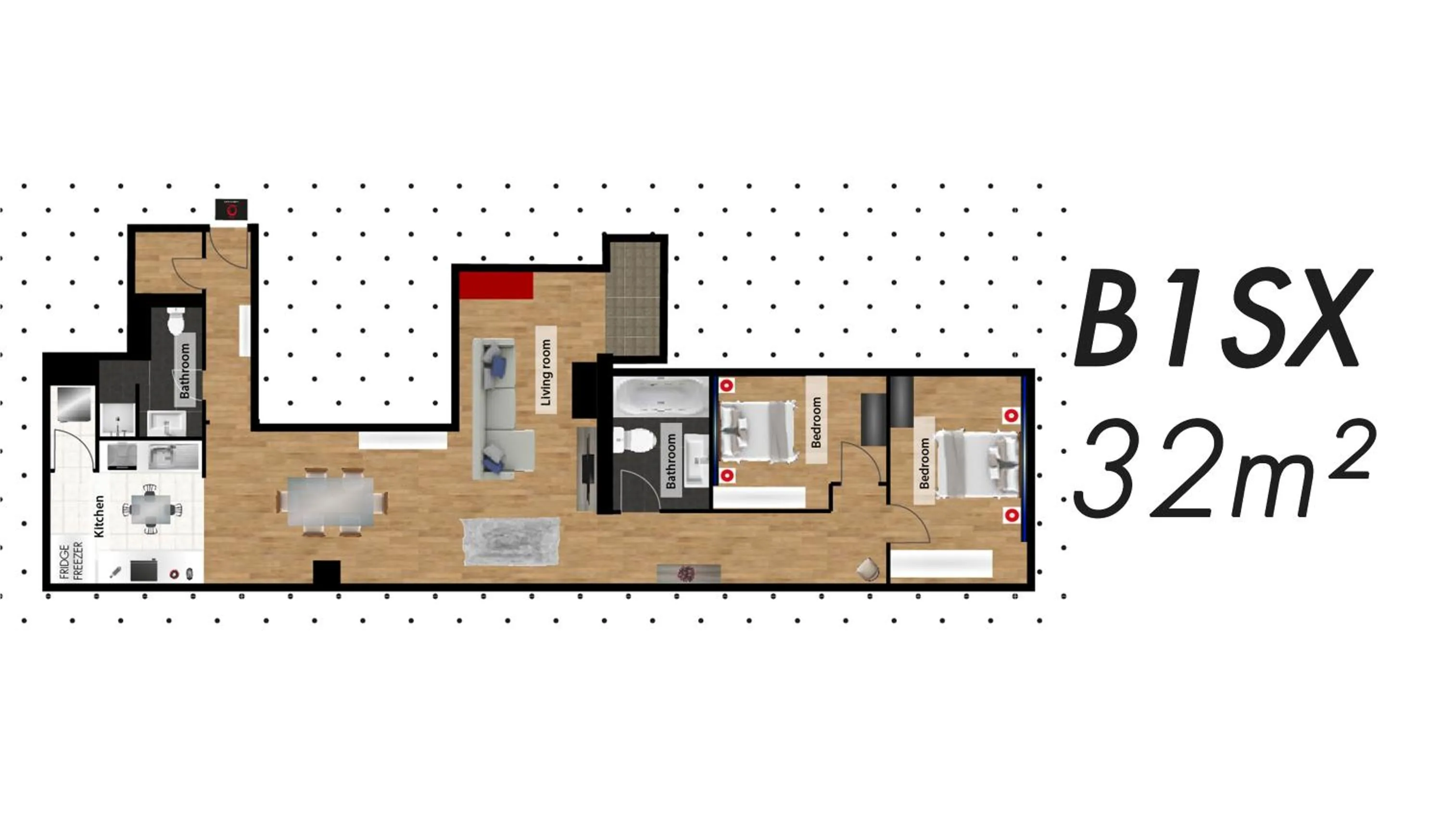 Floor plan in The Queen Luxury Apartments - Villa Cortina
