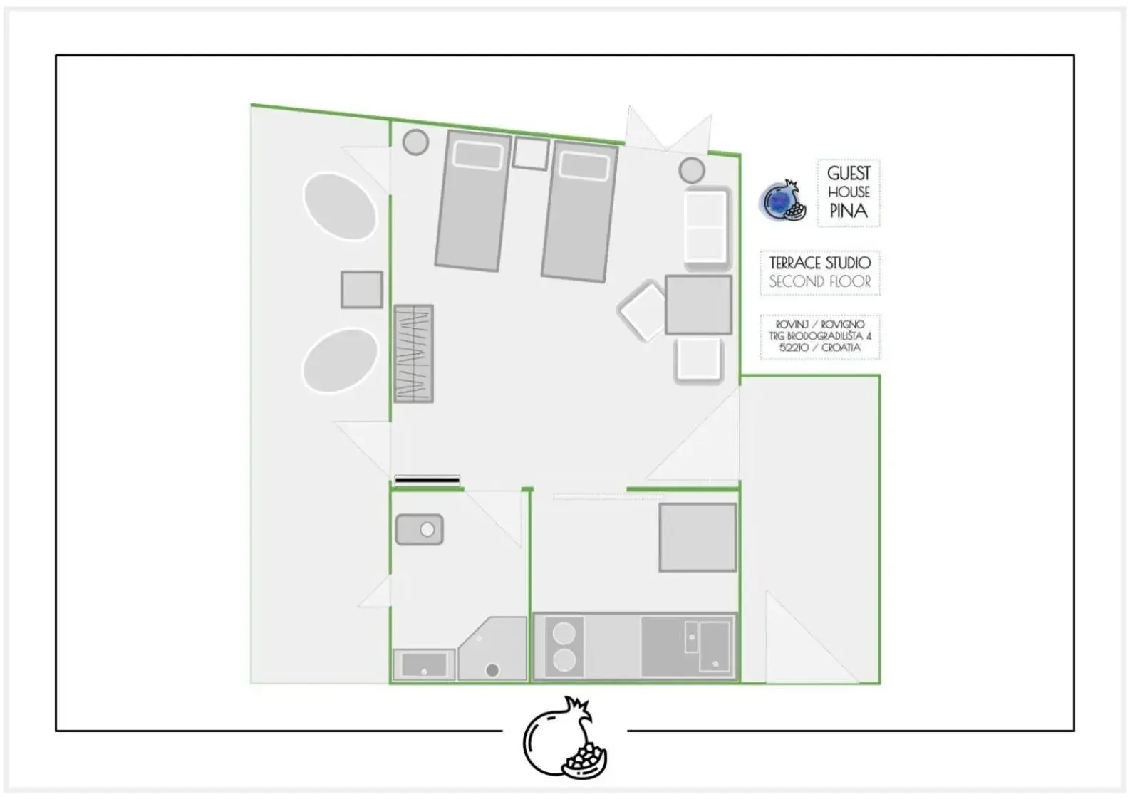 Studio with Balcony in Guest House Pina Studio with Balcony in Guest House Pina