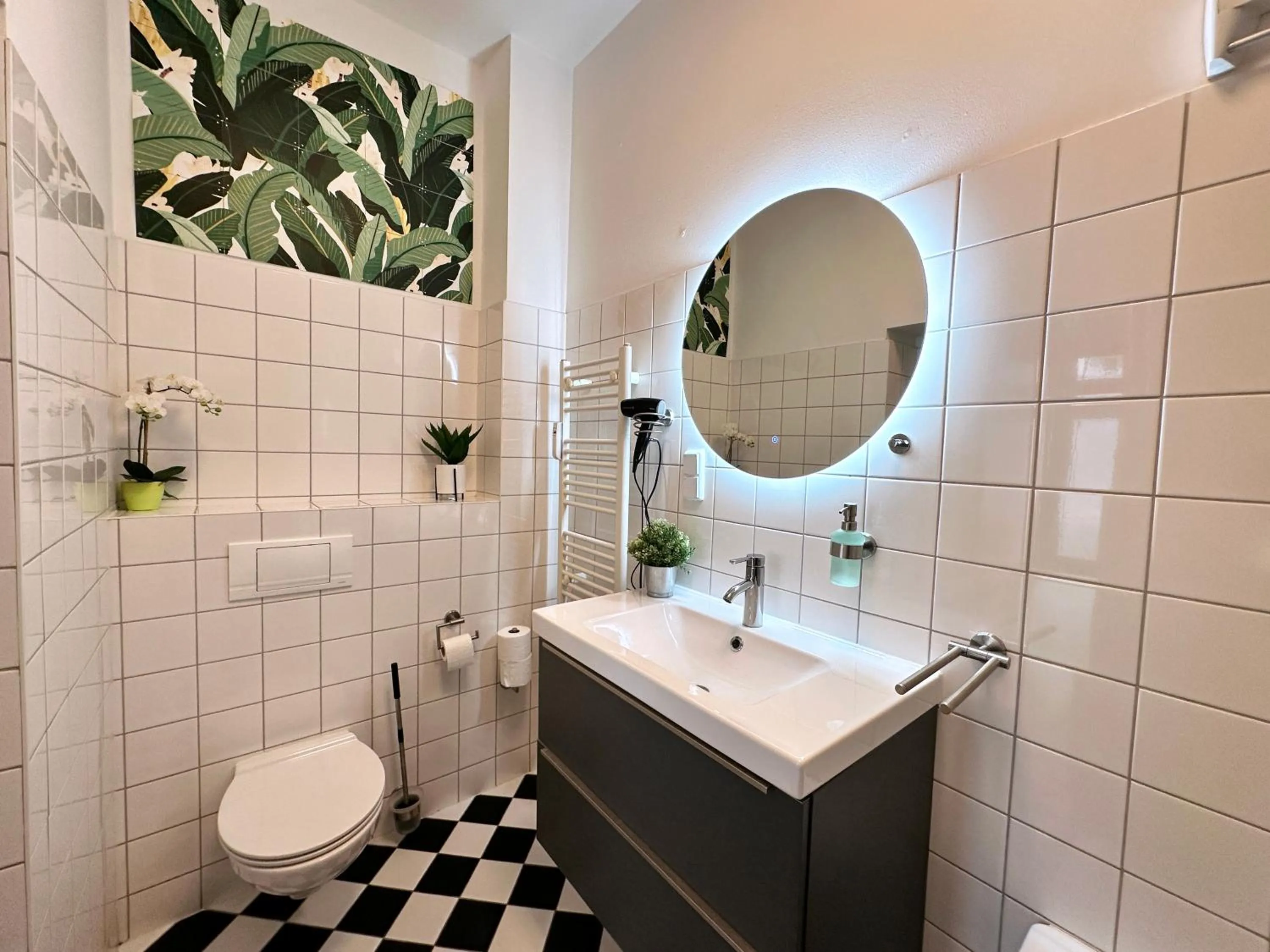 Toilet in fairAPART Studio-Apartment nähe klein Venedig