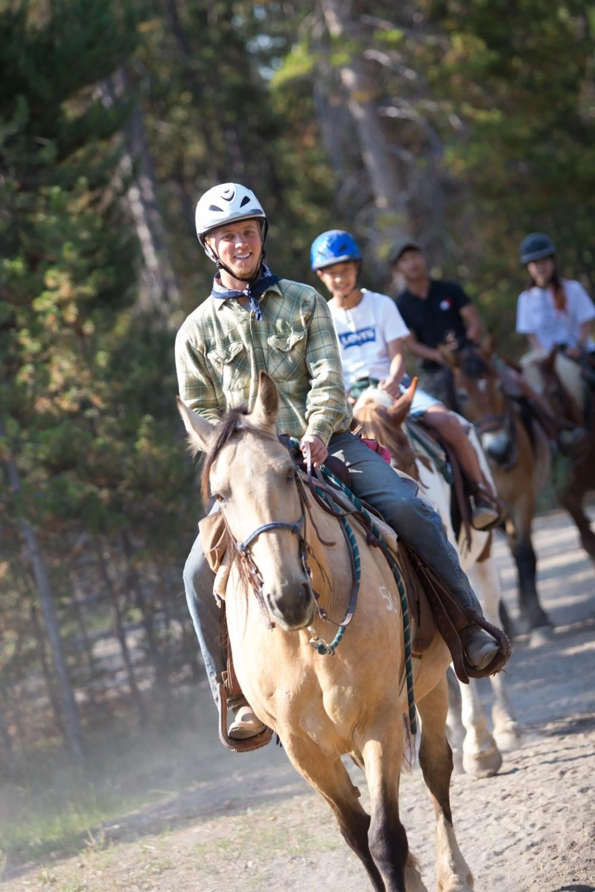 Horse-riding in Headwaters Lodge & Cabins at Flagg Ranch