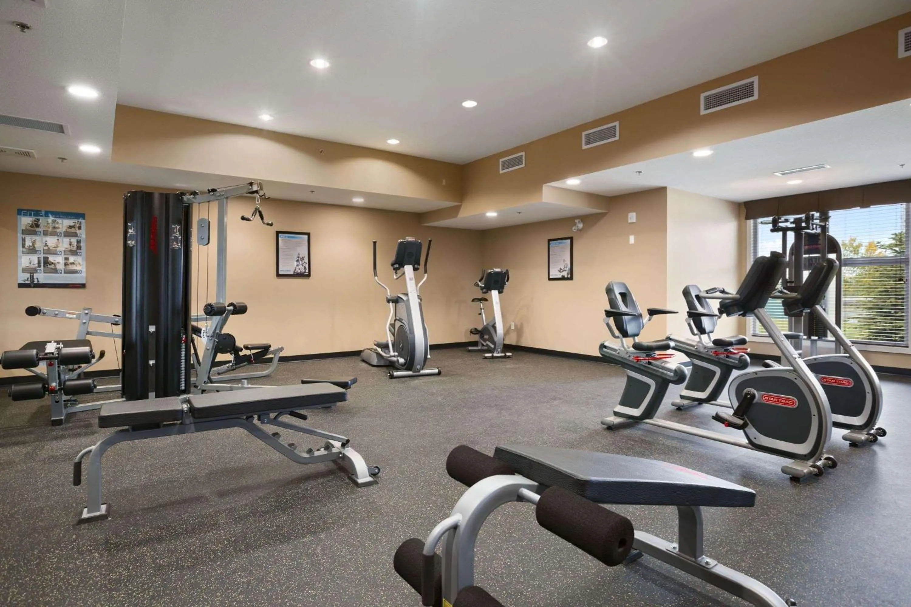 Fitness centre/facilities in Microtel Inn & Suites by Wyndham Blackfalds