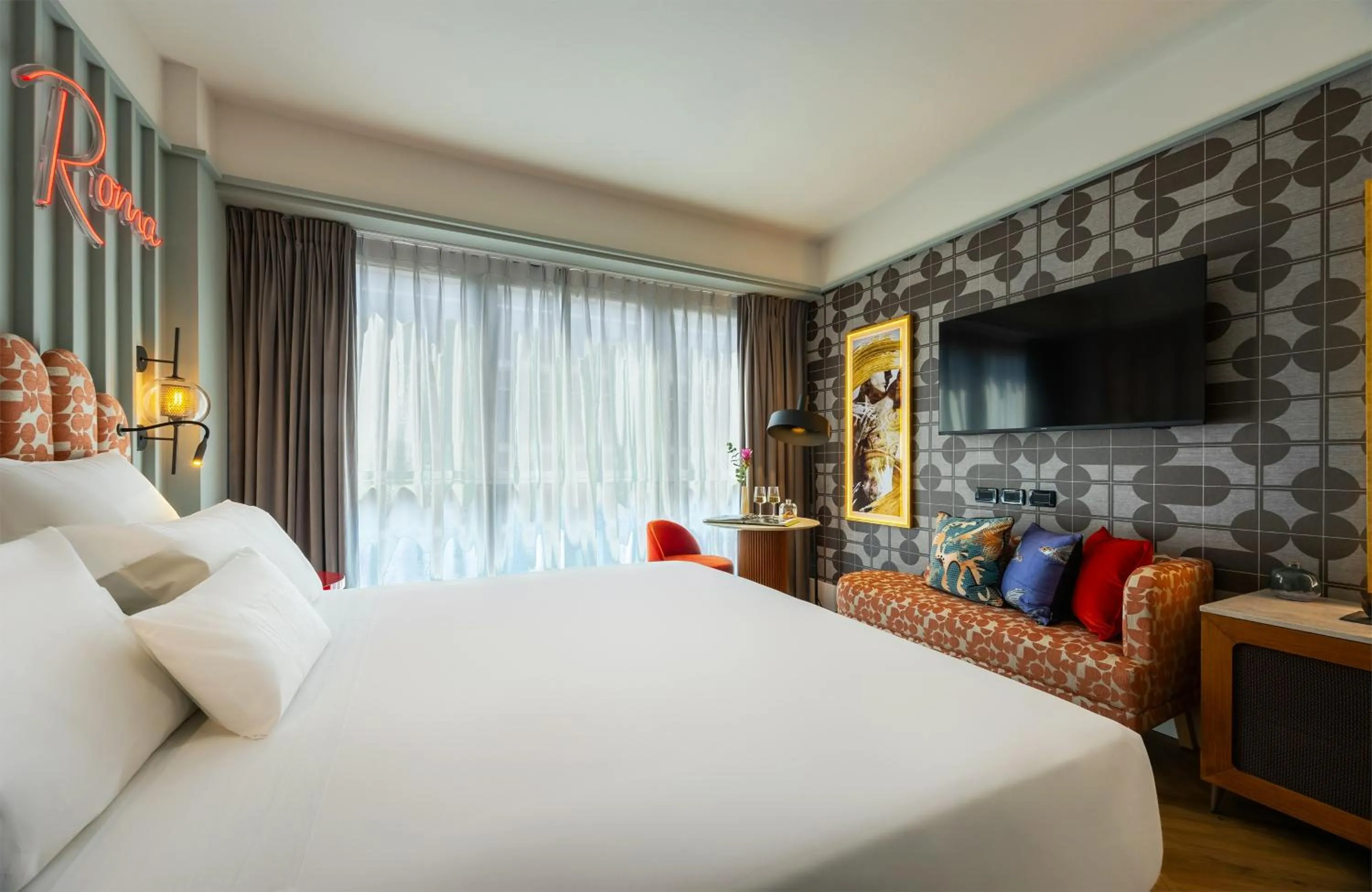 Photo of the whole room, Bed in NYX Hotel Rome by Leonardo Hotels