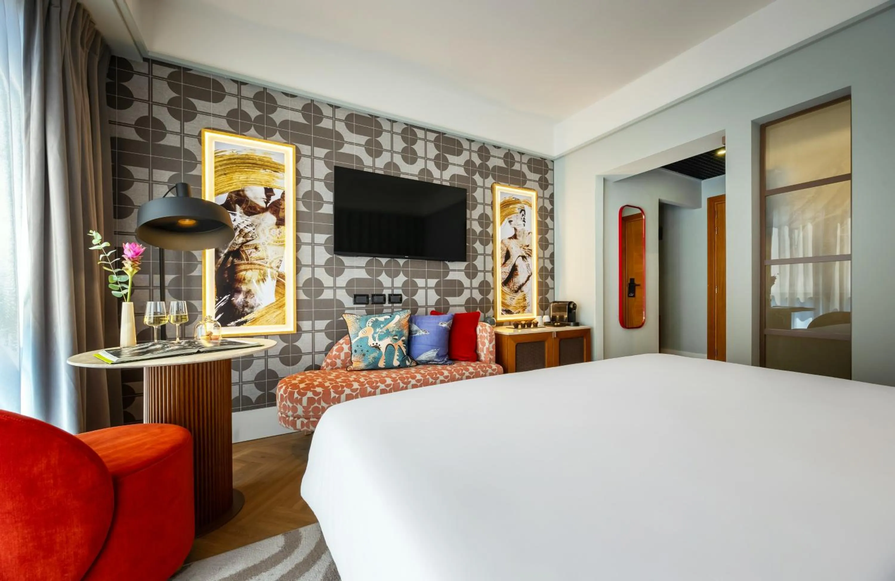 Photo of the whole room, Bed in NYX Hotel Rome by Leonardo Hotels