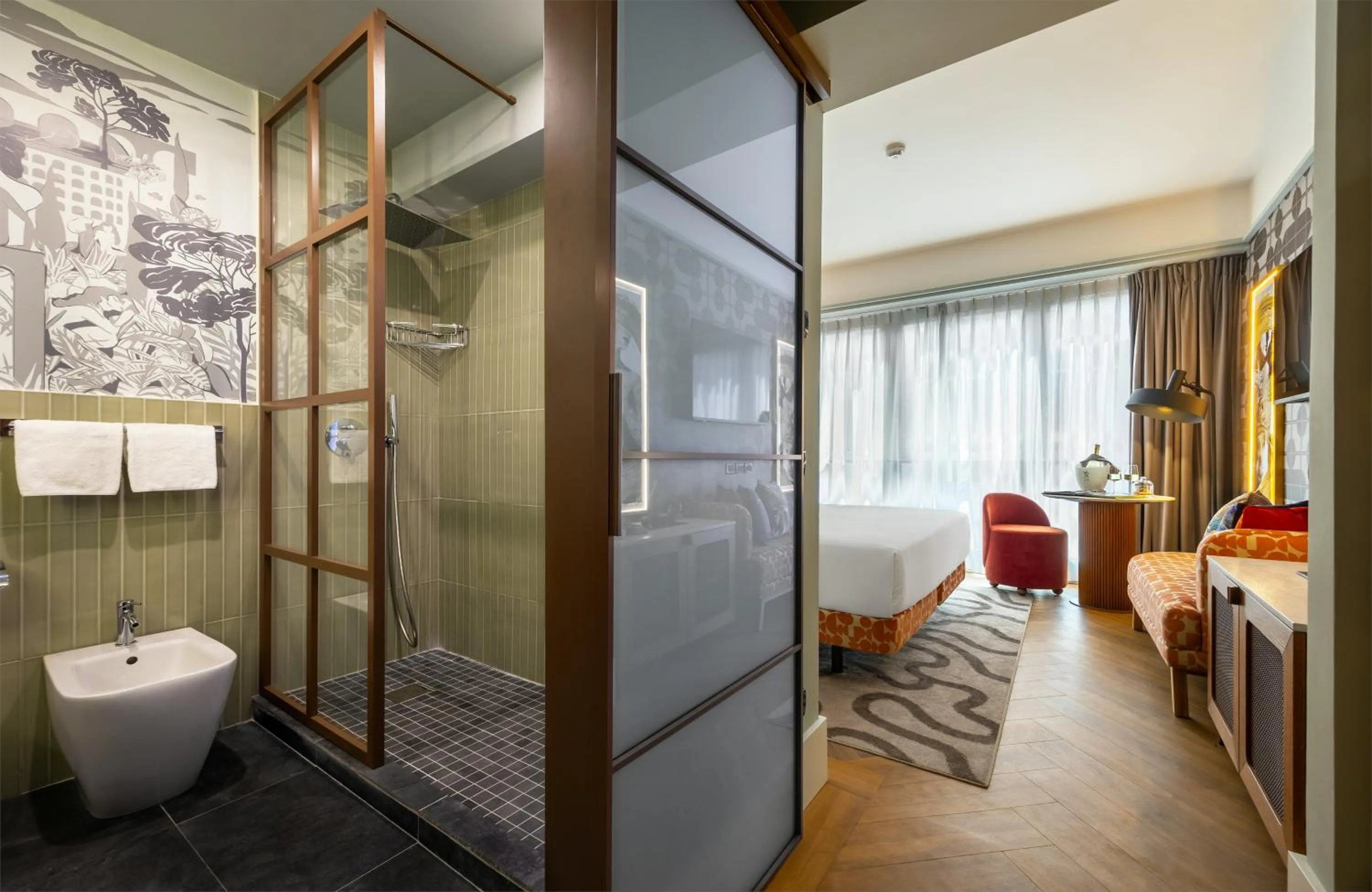 Bathroom in NYX Hotel Rome by Leonardo Hotels