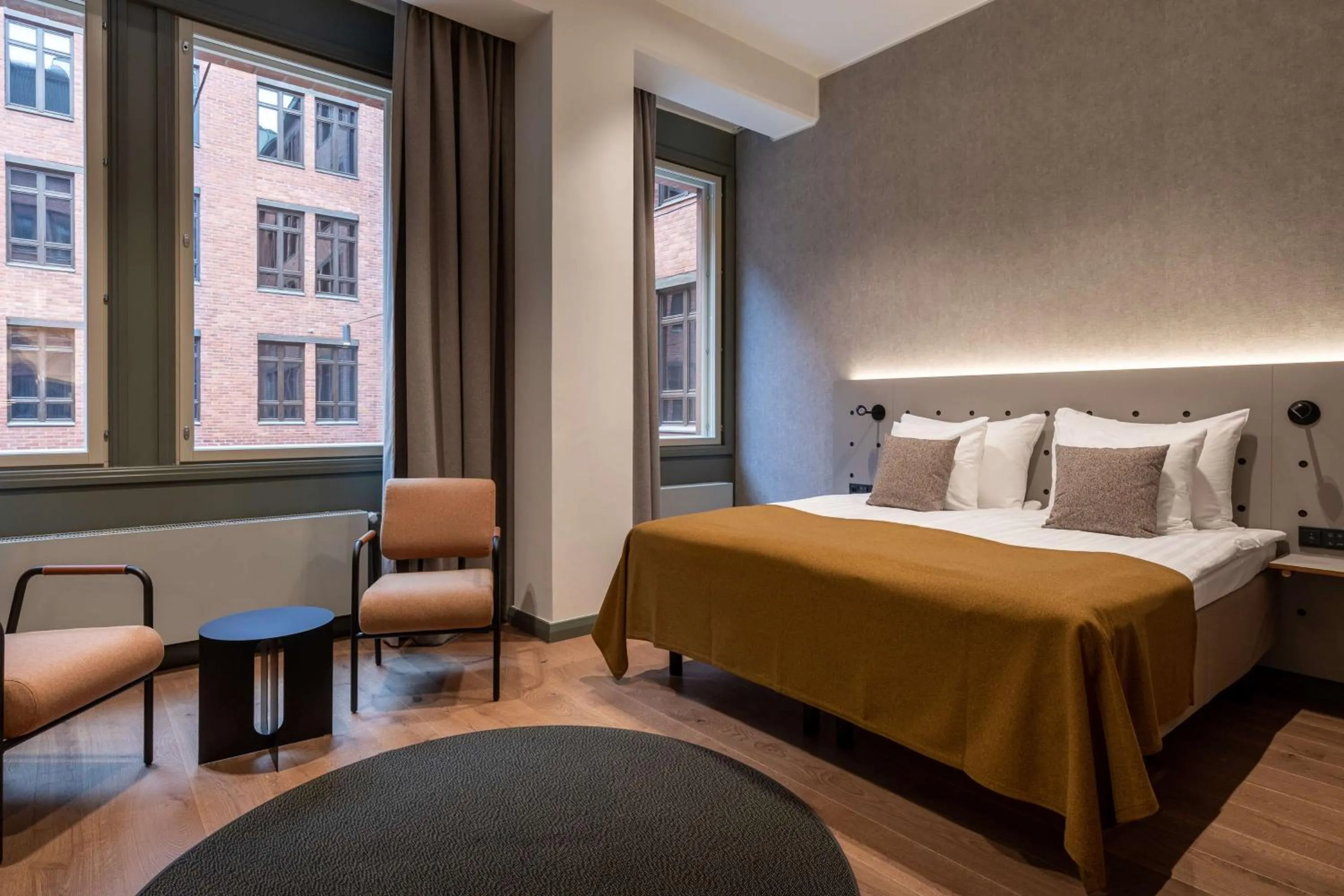 Bedroom, Bed in Scandic Helsinki Hub