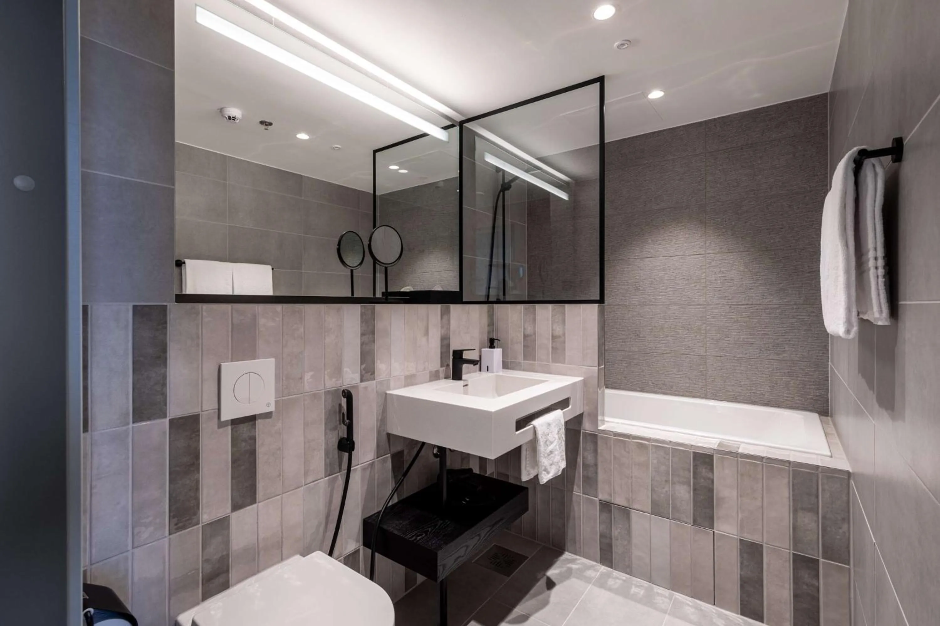 Bedroom in Scandic Helsinki Hub