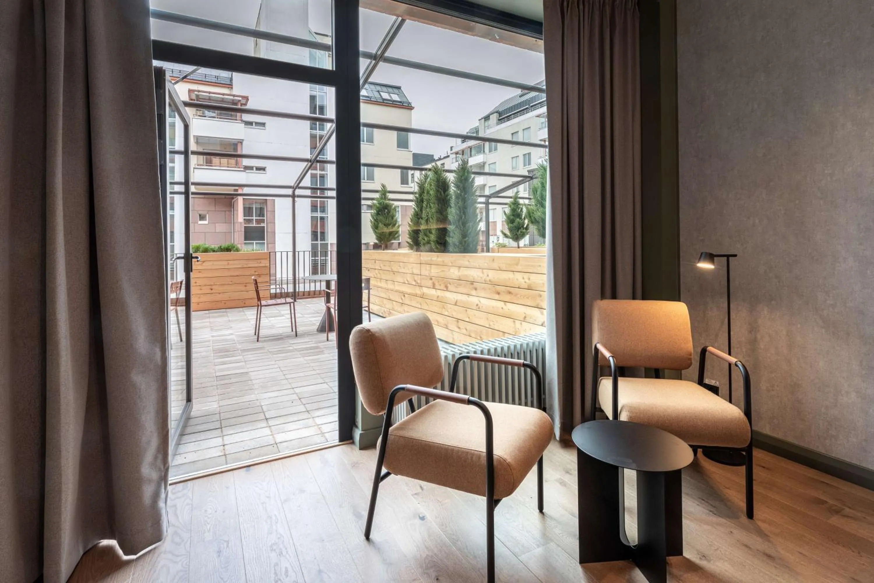 Bedroom in Scandic Helsinki Hub