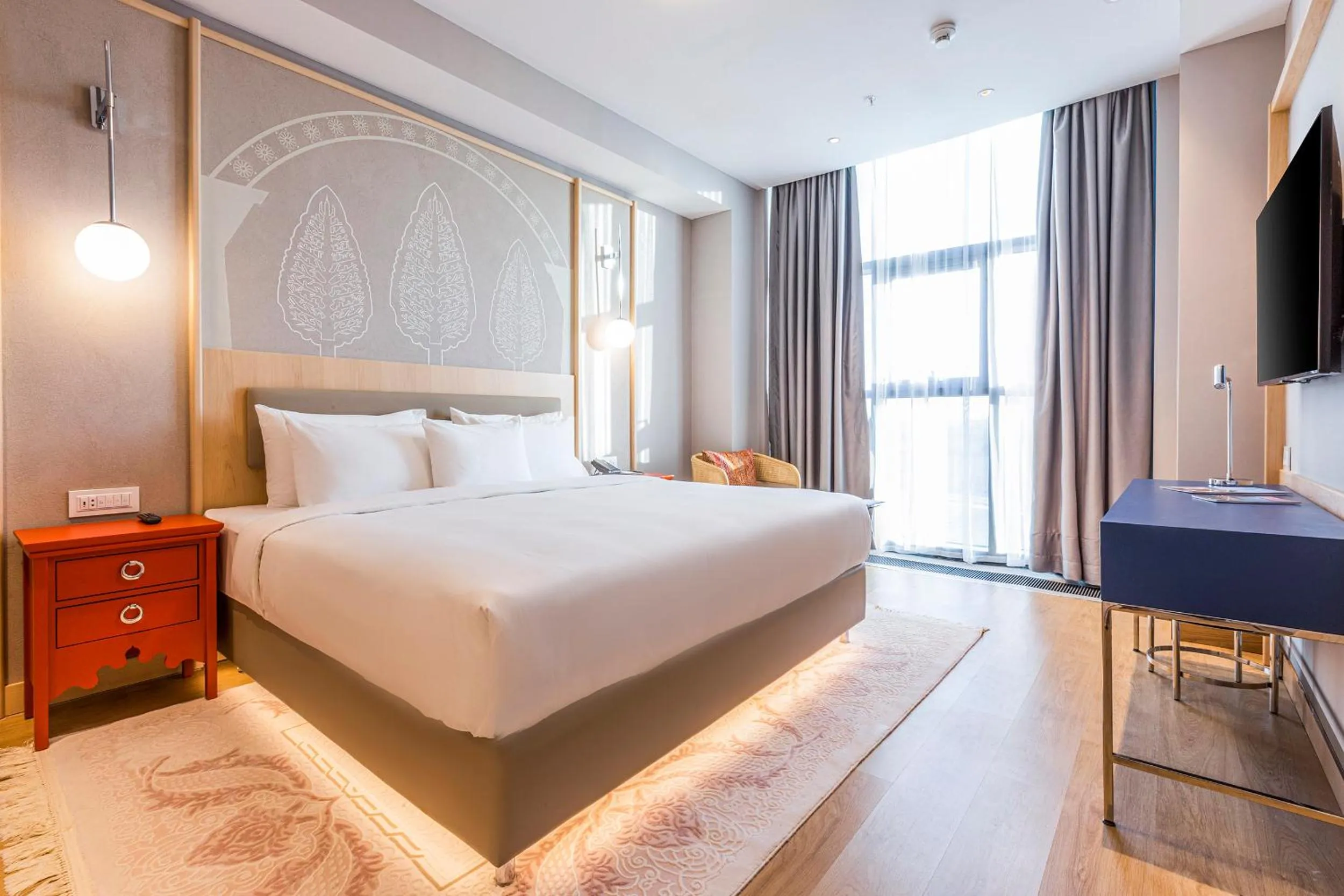 Bed in Hilton Garden Inn Samarkand Sogd