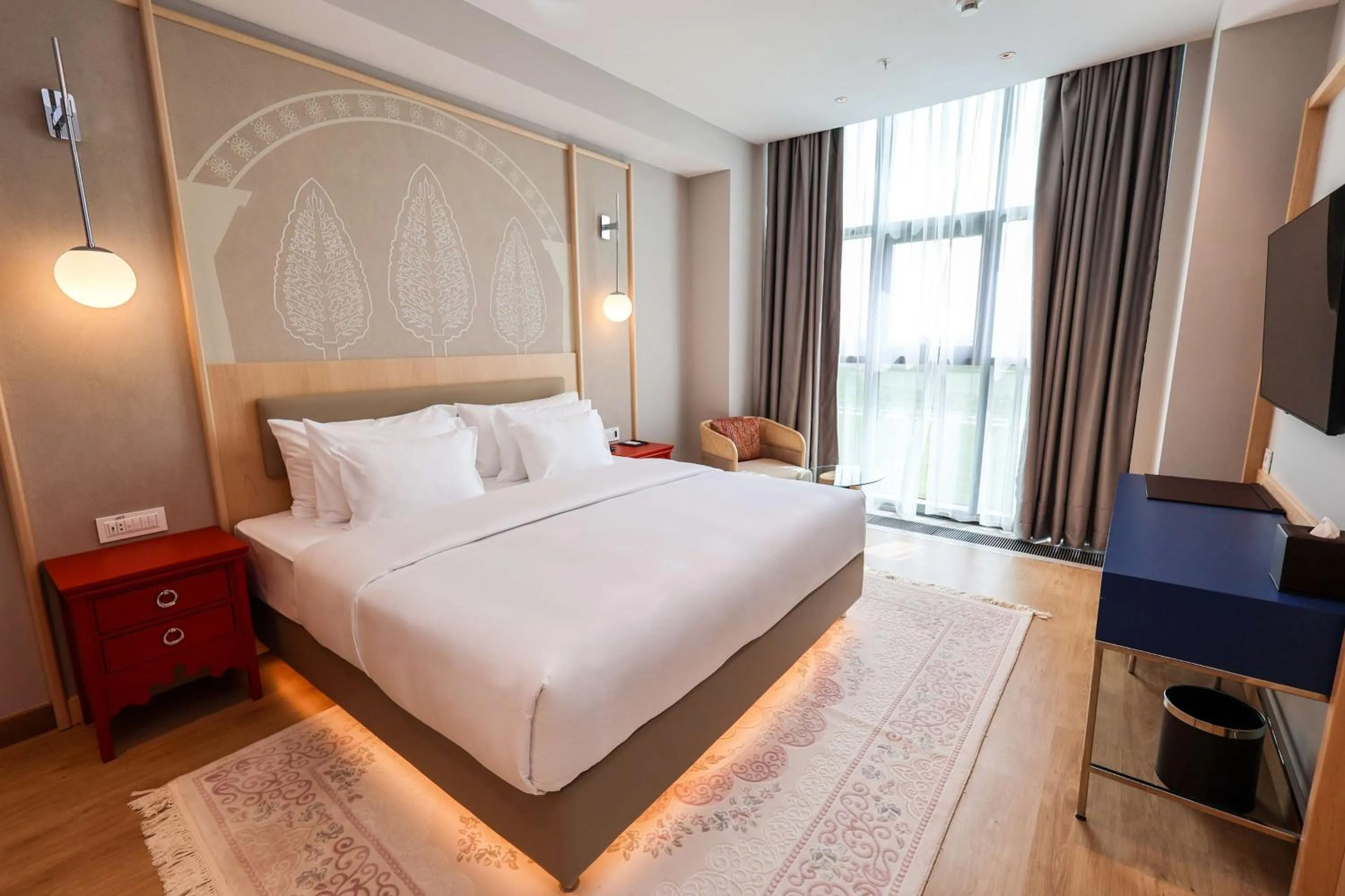 Bed in Hilton Garden Inn Samarkand Sogd