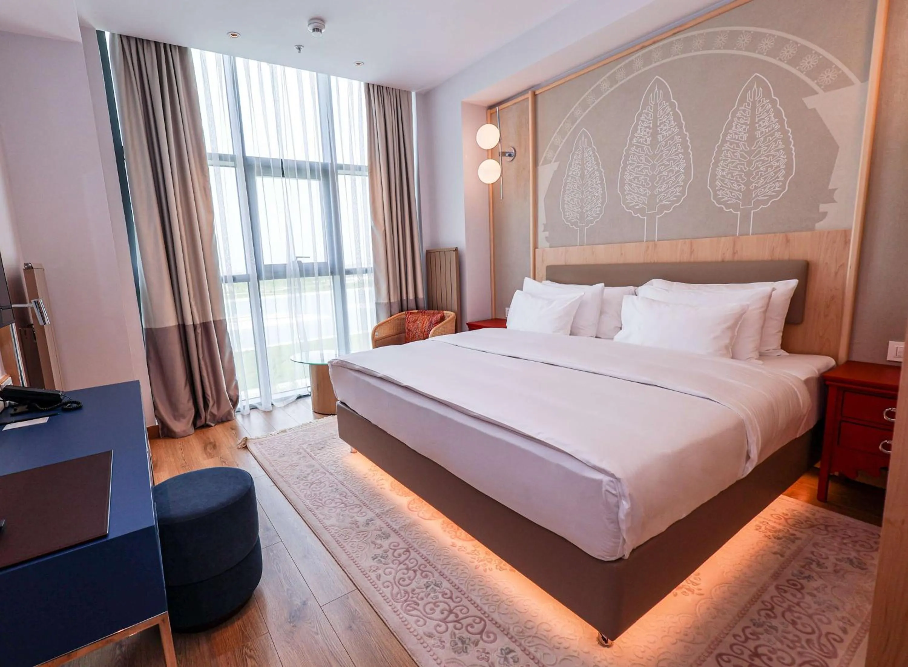 Bed in Hilton Garden Inn Samarkand Sogd