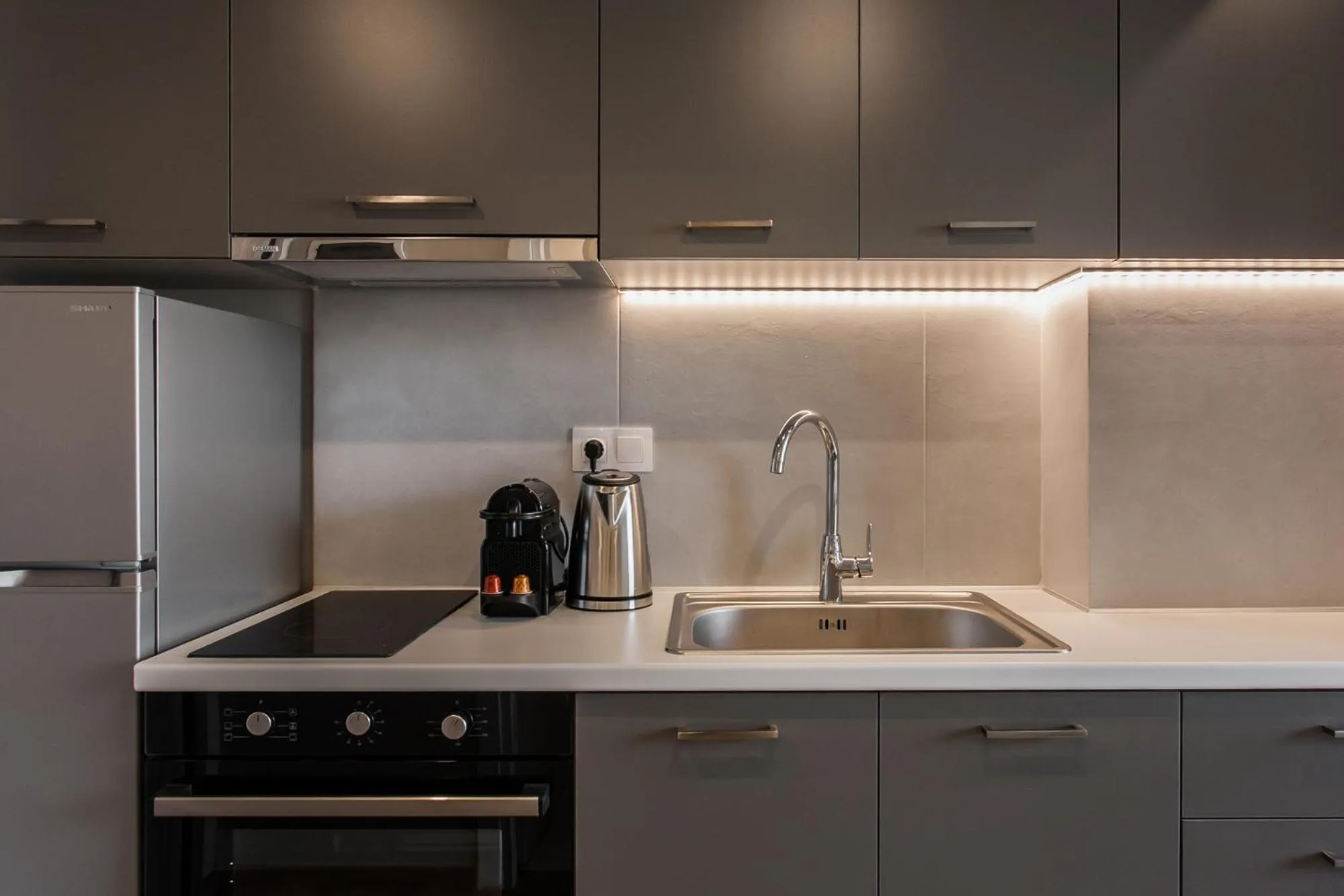 Kitchen or kitchenette in WYZ Attiki Aparthotel