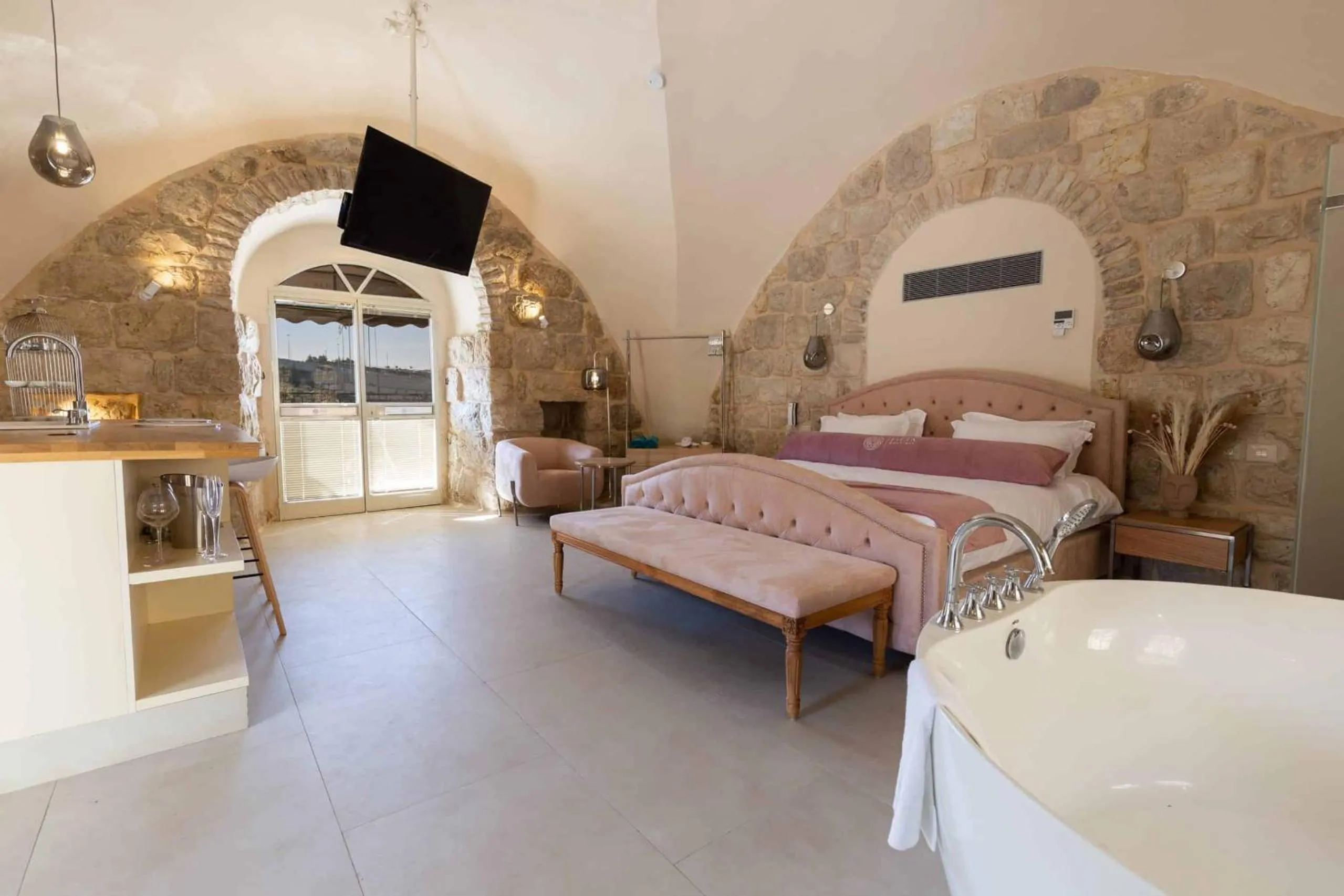 Photo of the whole room, Bed in Lifta Boutique Hotel & Spa