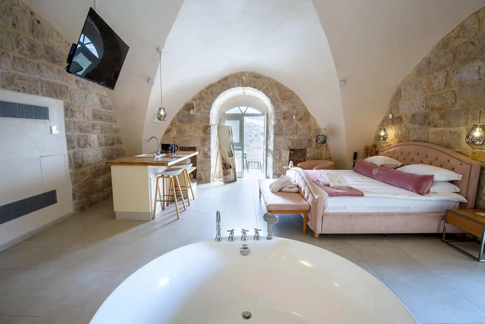 Photo of the whole room, Bed in Lifta Boutique Hotel & Spa