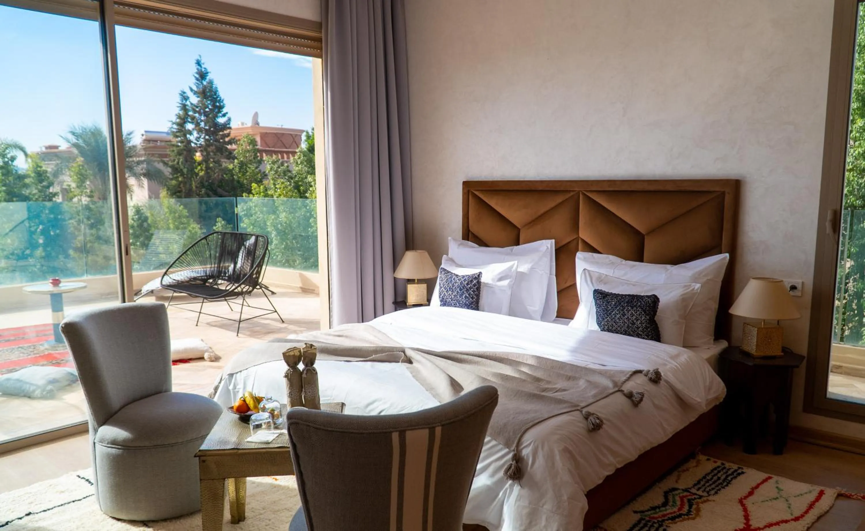 View (from property/room), Bed in Riad villa saphir & SPA