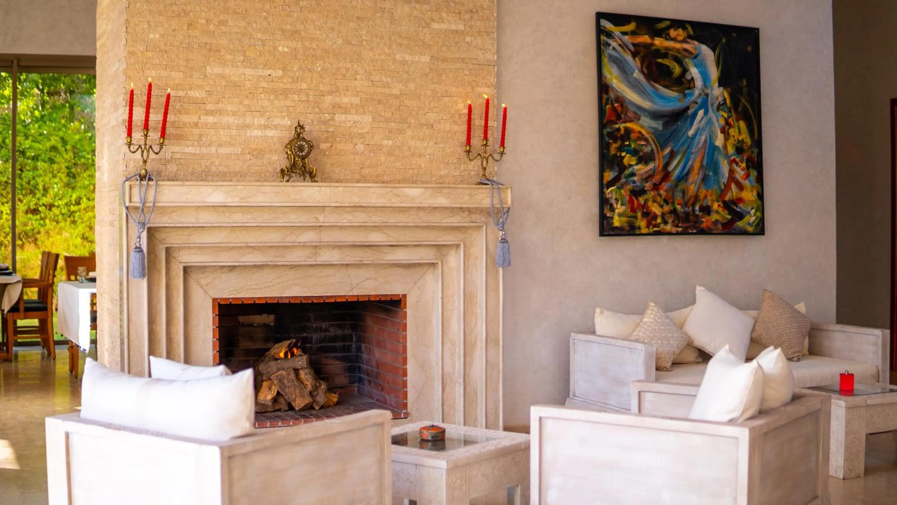 Living room in Riad villa saphir & SPA